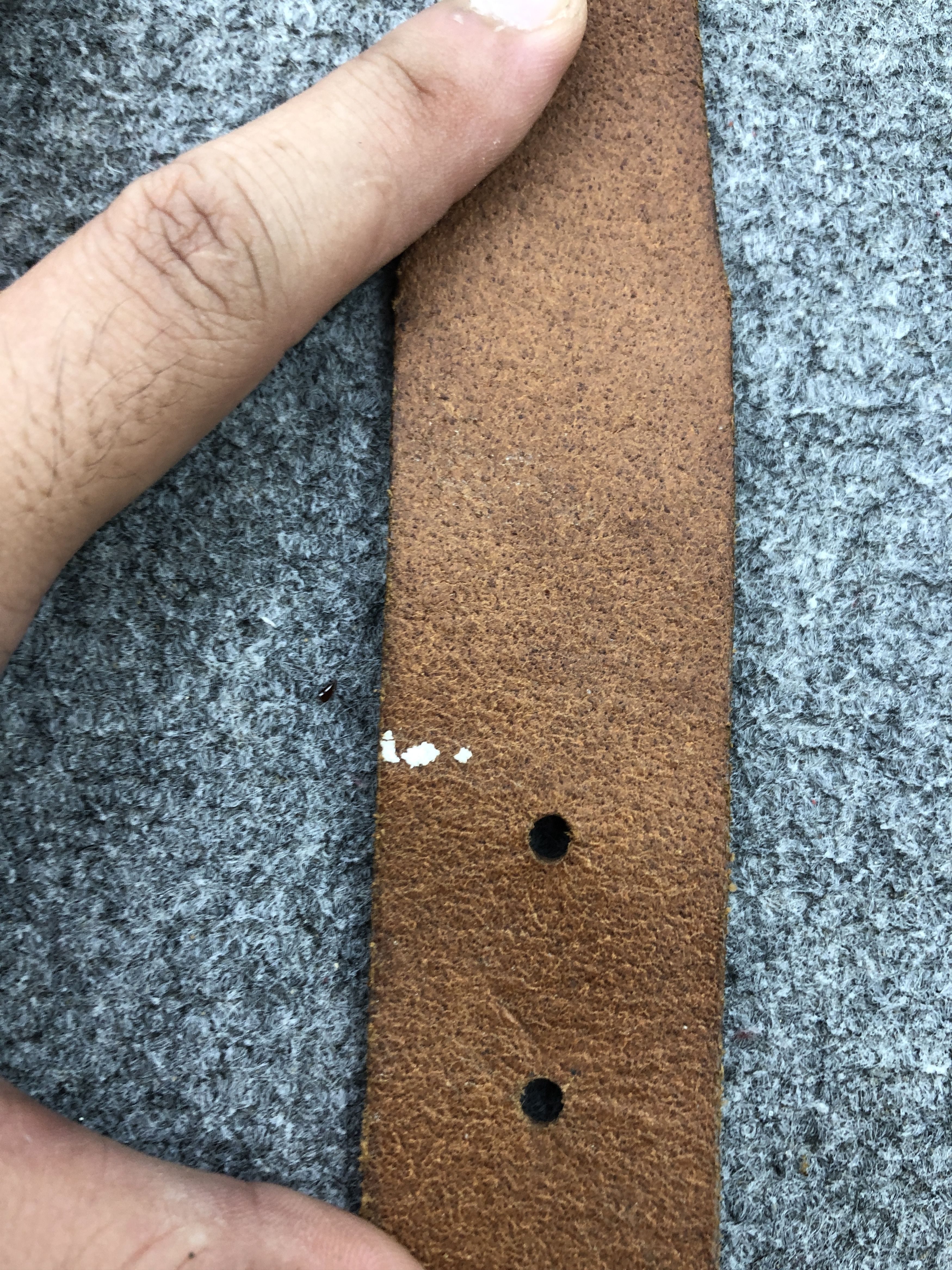 Genuine Leather × Vintage Vintage Handmade Leather Belt B0038 Size ONE SIZE - 5 Thumbnail