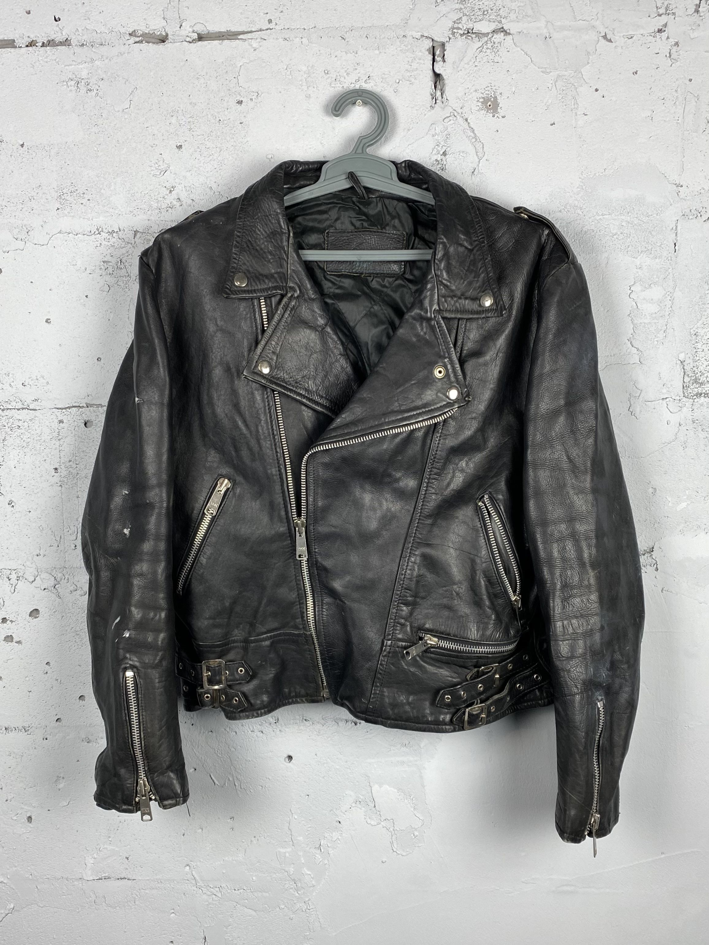 Vintage Vintage Avantgarde Biker Cropped Leather Jacket Size US M / EU 48-50 / 2 - 1 Thumbnail
