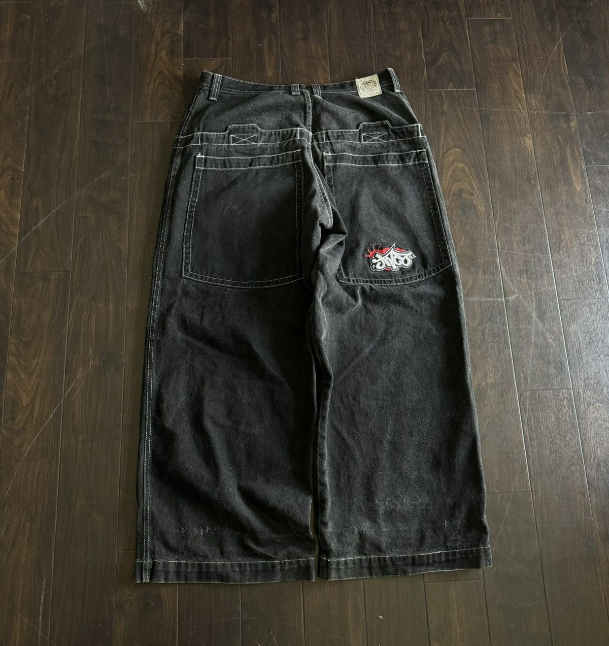 image of Jnco Super Baggy Jeans in Black, Men's (Size 38)