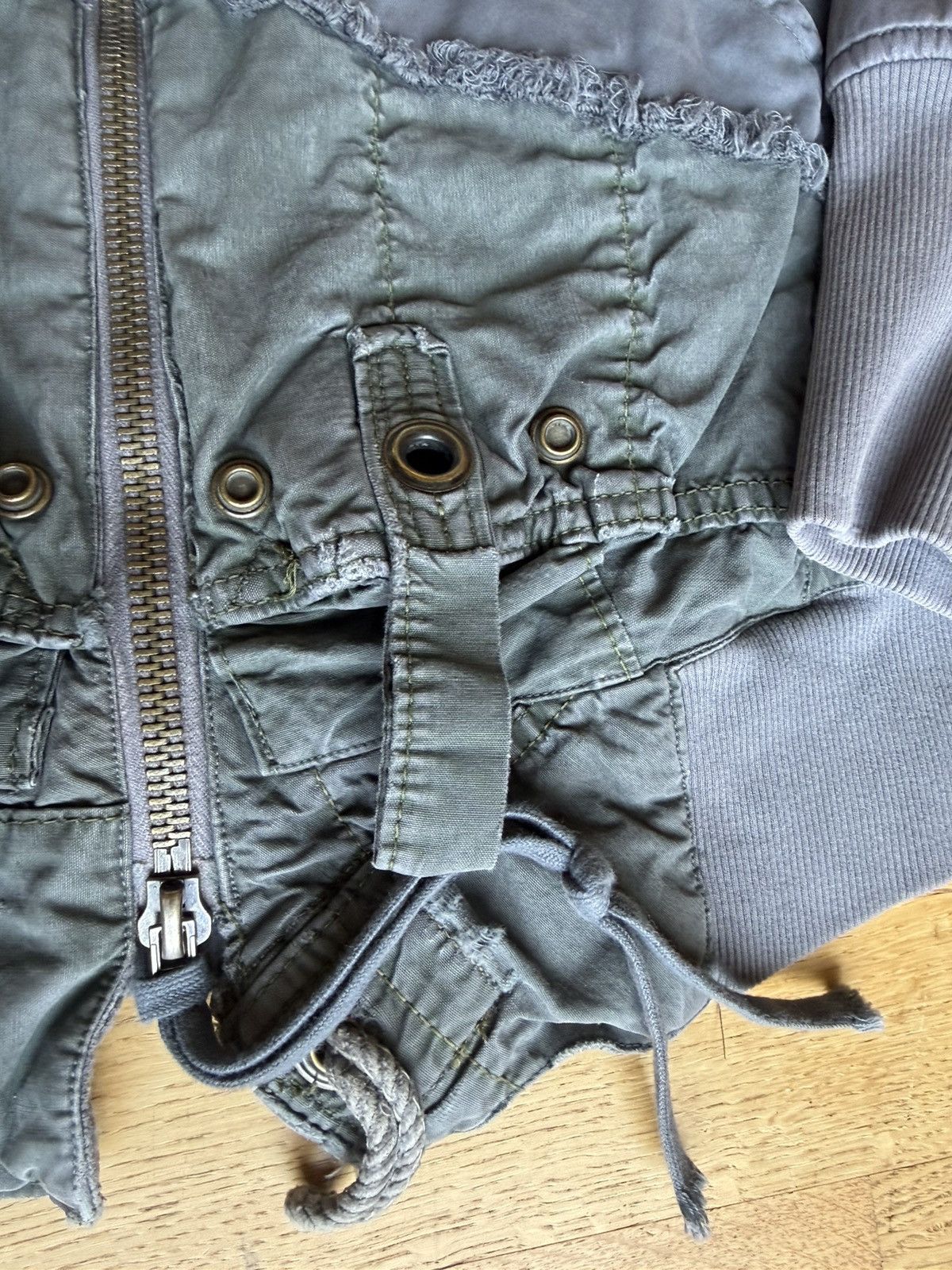 Greg Lauren NWOT 2500$ 50/50 Quilted Charcoal Flight Jacket Size US L / EU 52-54 / 3 - 11 Thumbnail