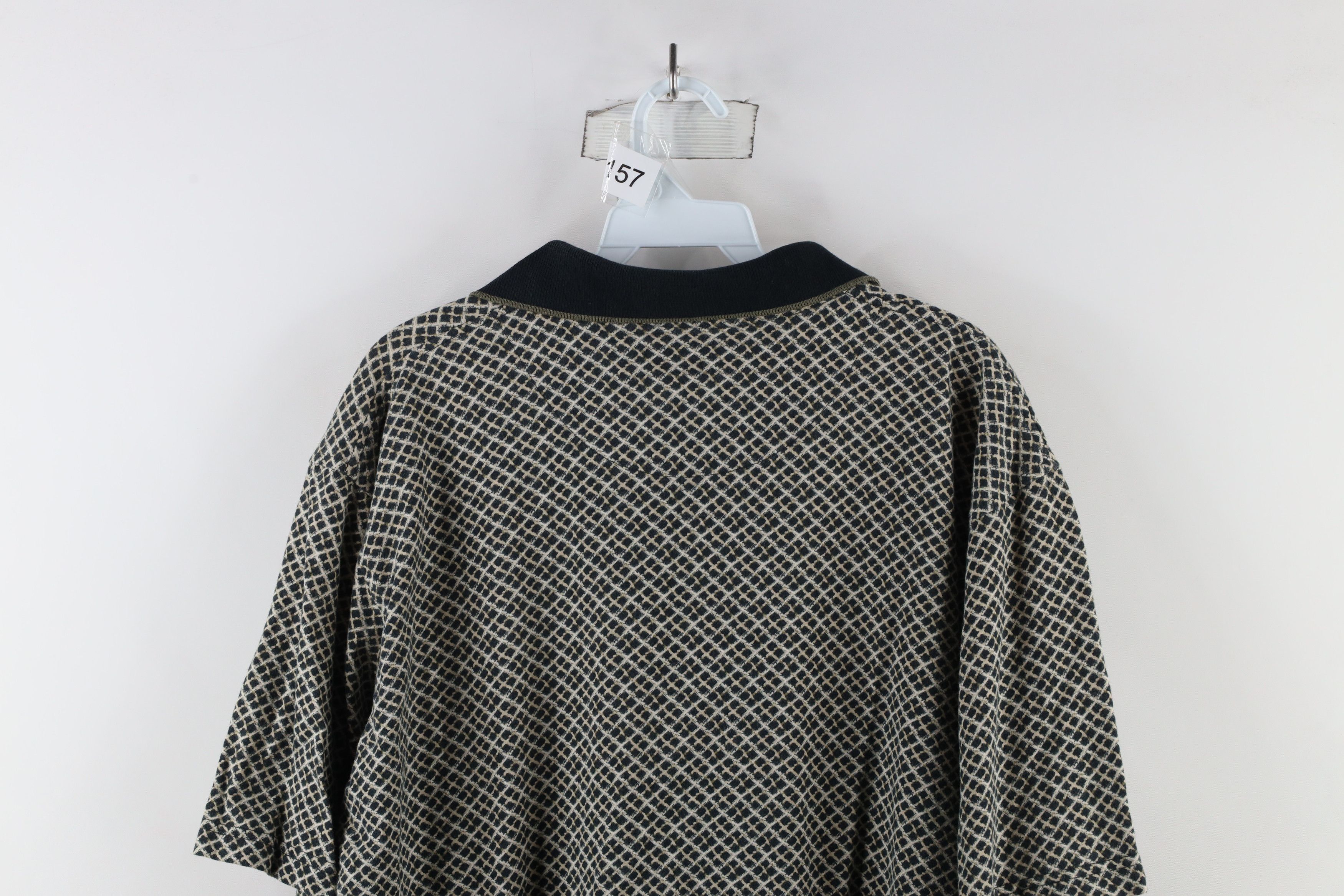 Vintage Vintage 90s Streetwear Diamond Knit Collared Golf Polo Shirt Size US L / EU 52-54 / 3 - 7 Thumbnail