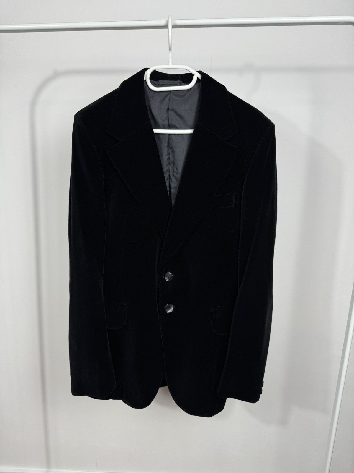 Other Vintage Women’s Black Velvet Blazer Tailored Jacket Coat Size L / US 10 / IT 46 - 3 Thumbnail
