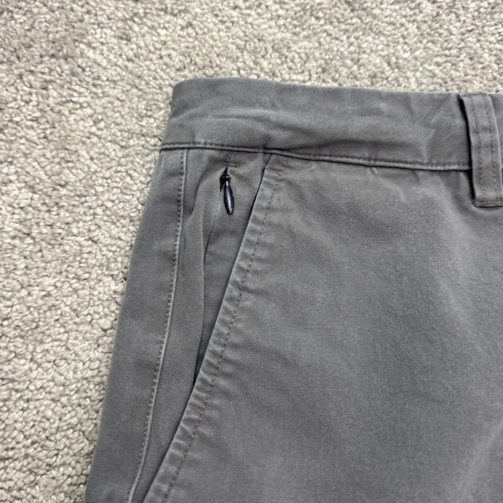 Bonobos Bonobos Slim Fit Straight Leg Chino Pants Mens 38x30 Gray Flat Front Cotton Bonobos Mens Chino Pants Slim Fit Straight Leg Gray Waist 38 Inseam 30 Size US 38 / EU 54 - 5 Thumbnail