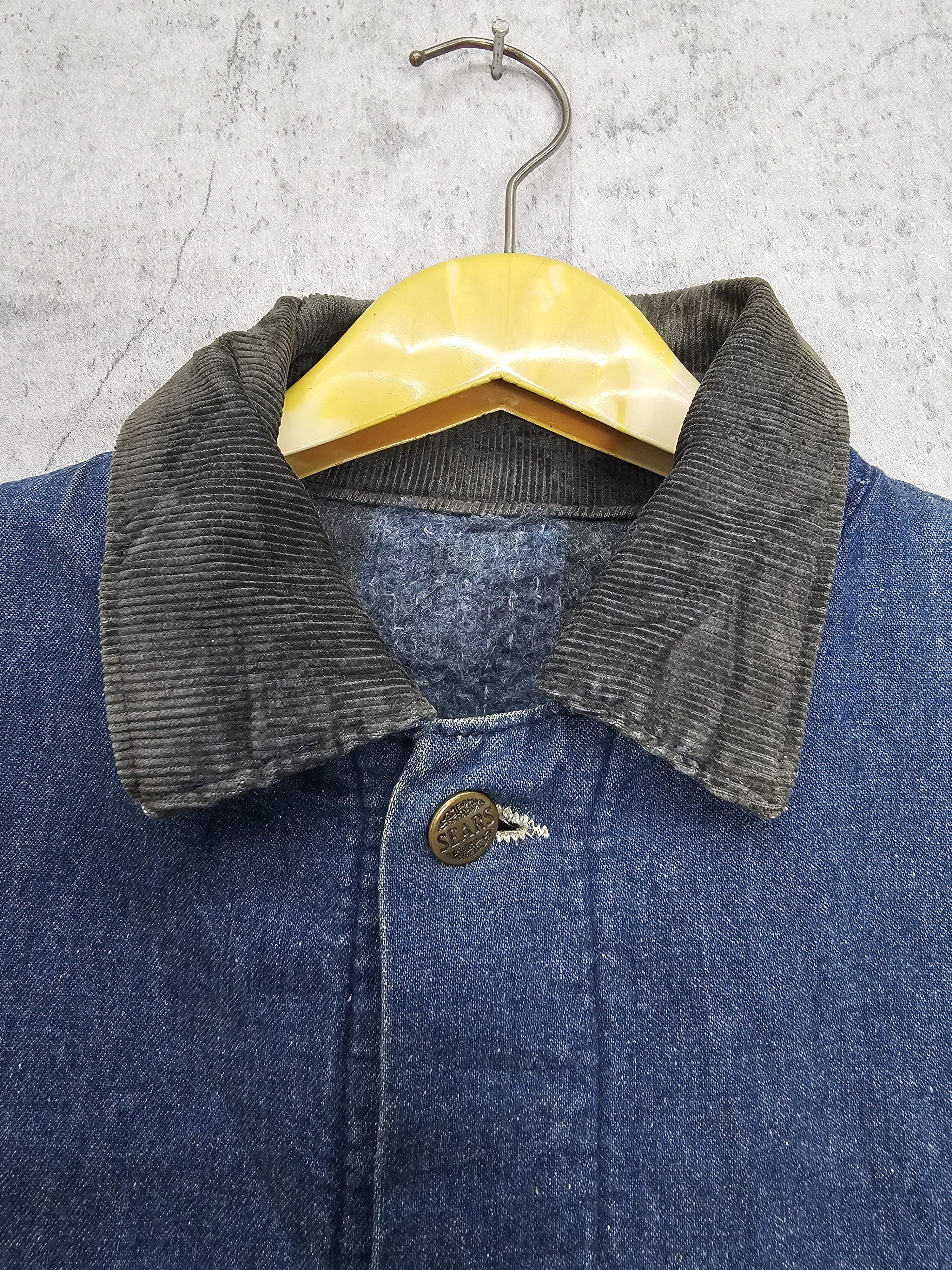 Sears Vintage 80's SEARS Work Outerwear Wool Denim Jacket J0077 Size US M / EU 48-50 / 2 - 11 Thumbnail