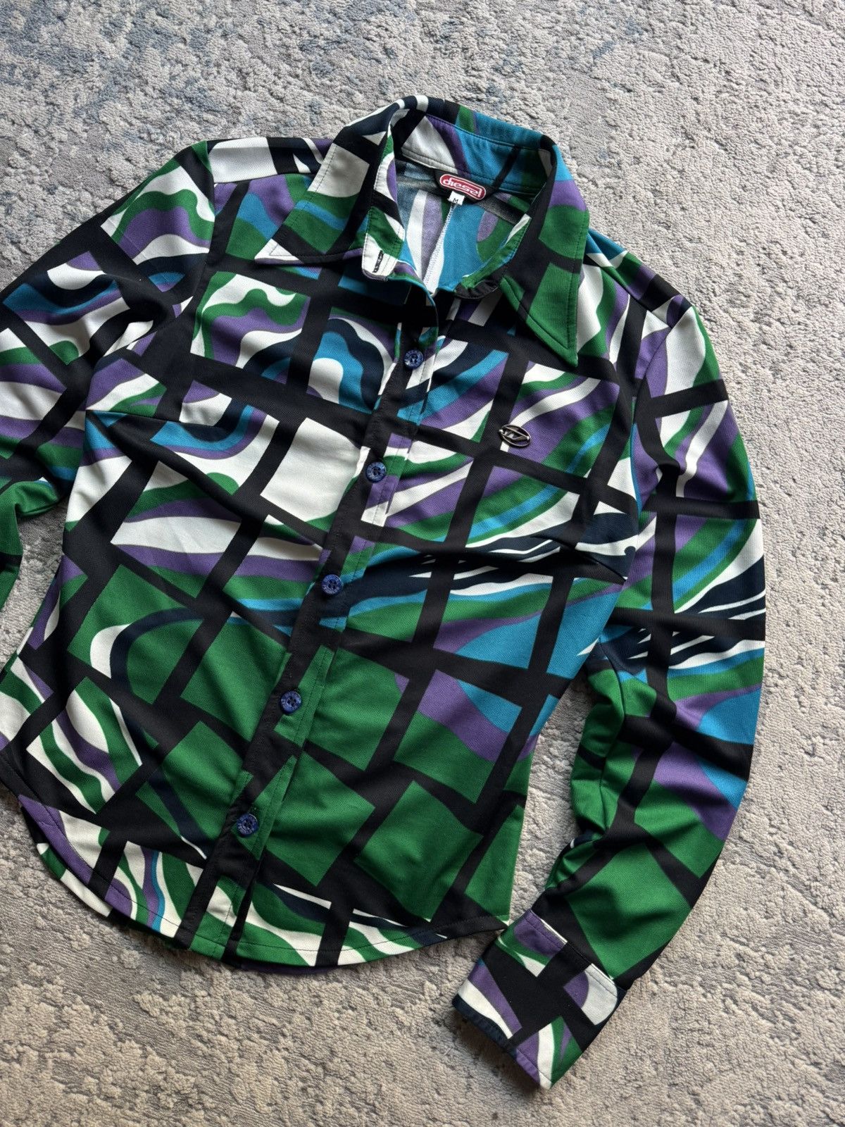 Diesel Diesel Vintage Abstraction Printed Y2K shirt Size M Size M / US 6-8 / IT 42-44 - 4 Thumbnail