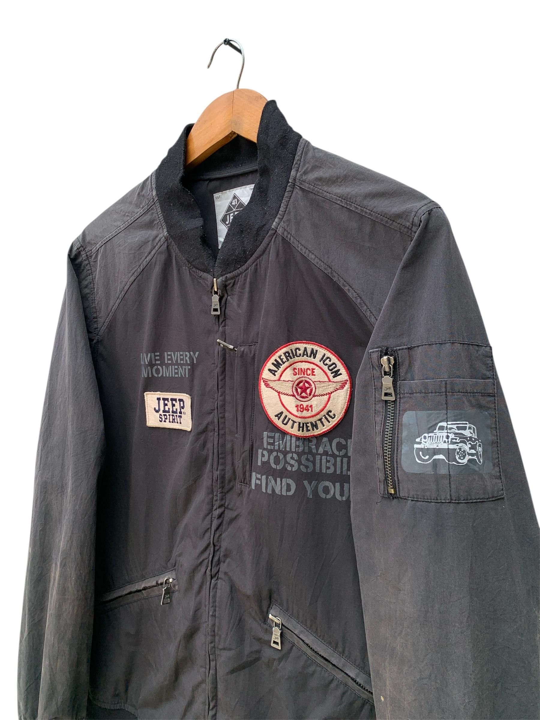 Jeep Vintage Jeep Spirit Bomber Jacket Size US XL / EU 56 / 4 - 6 Thumbnail