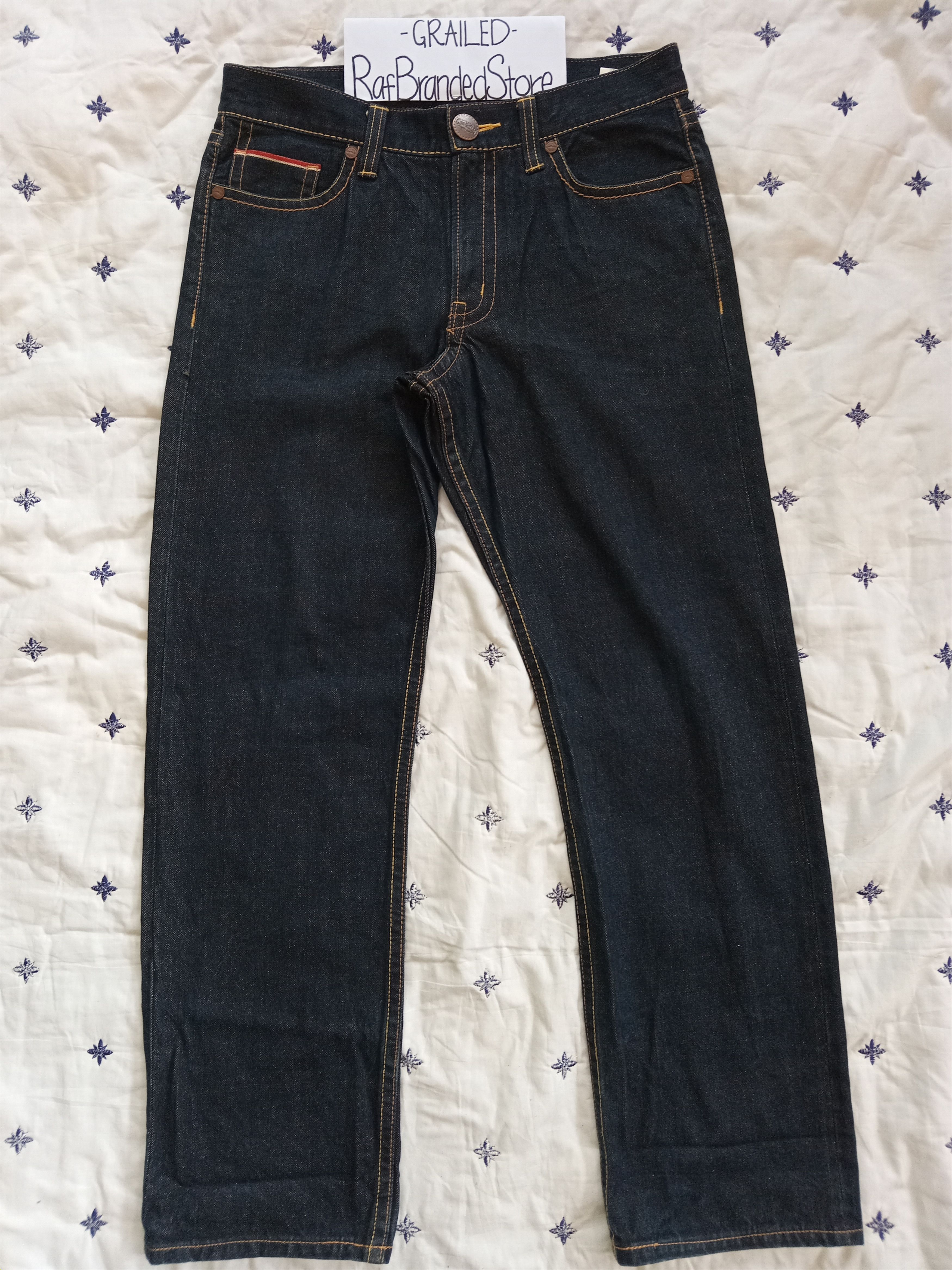 Japanese Brand Vintage💥CO&LU Selvedge Big Daicock Design Jeans Size US 32 / EU 48 - 1 Thumbnail