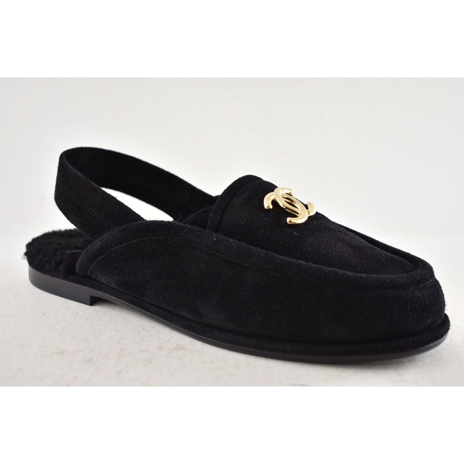 Chanel Shearling CC Moccasin Ballet Slingback Loafer Flat 36.5 Size US 6.5 / IT 36.5 - 6 Thumbnail