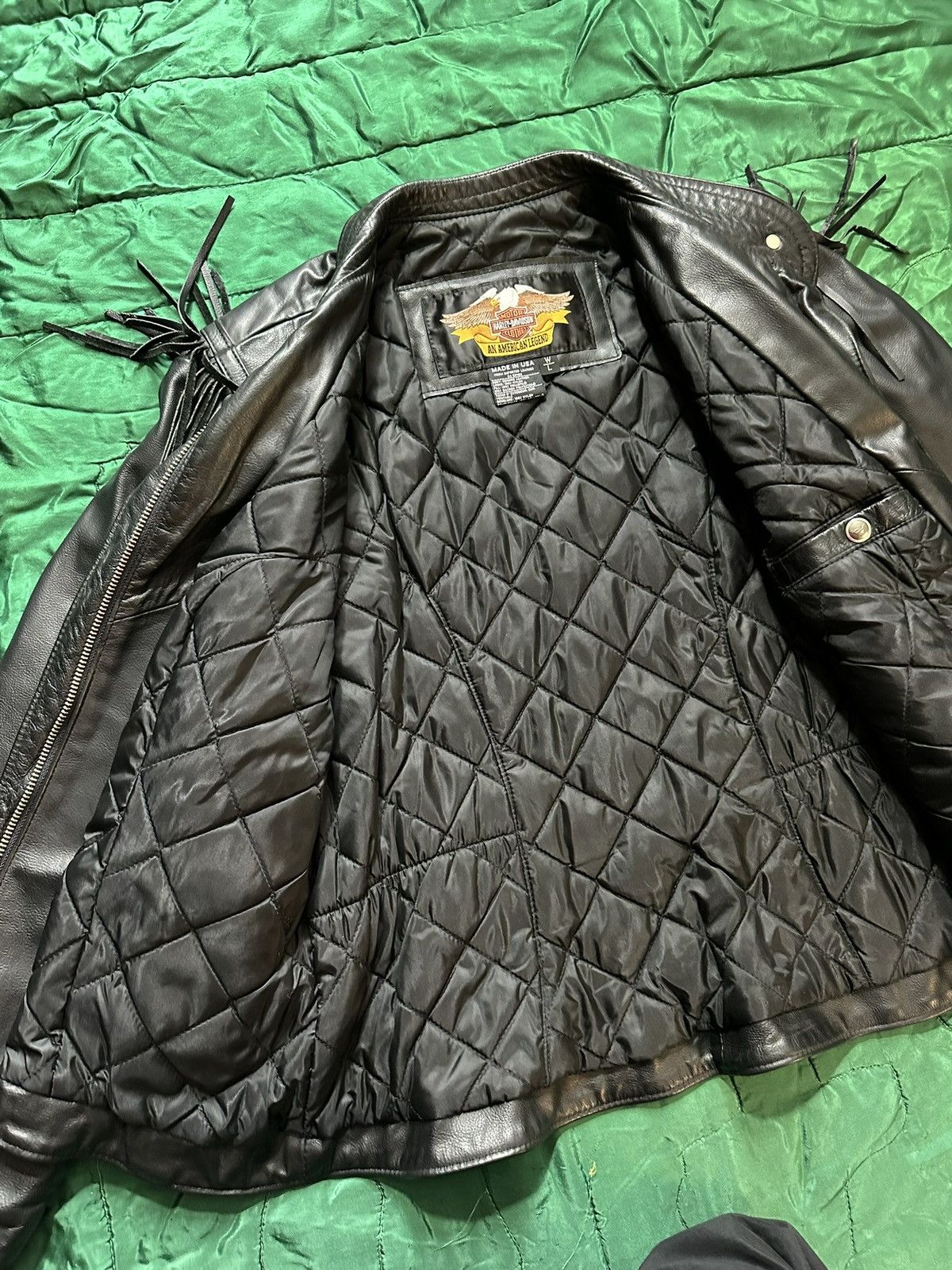 Harley Davidson VTG Harley Davidson Leather Motorcycle Jacket Size L / US 10 / IT 46 - 8 Thumbnail