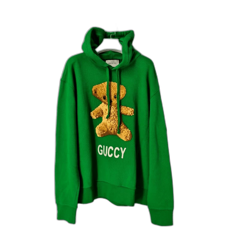 GUCCI Bear Embroidered Sweatshirt in Green-yf