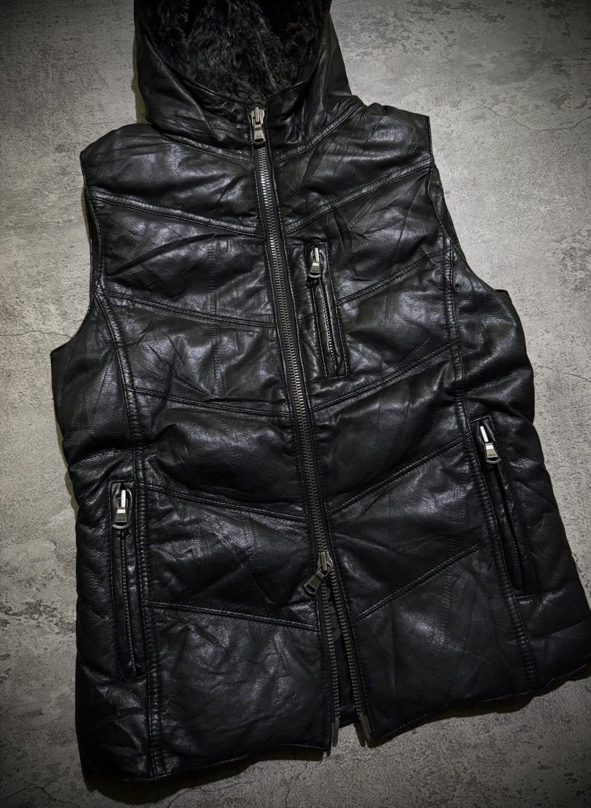 Shellac Shade Shellac If six was nine Goat Leather Black Vest Size US M / EU 48-50 / 2 - 2 Thumbnail