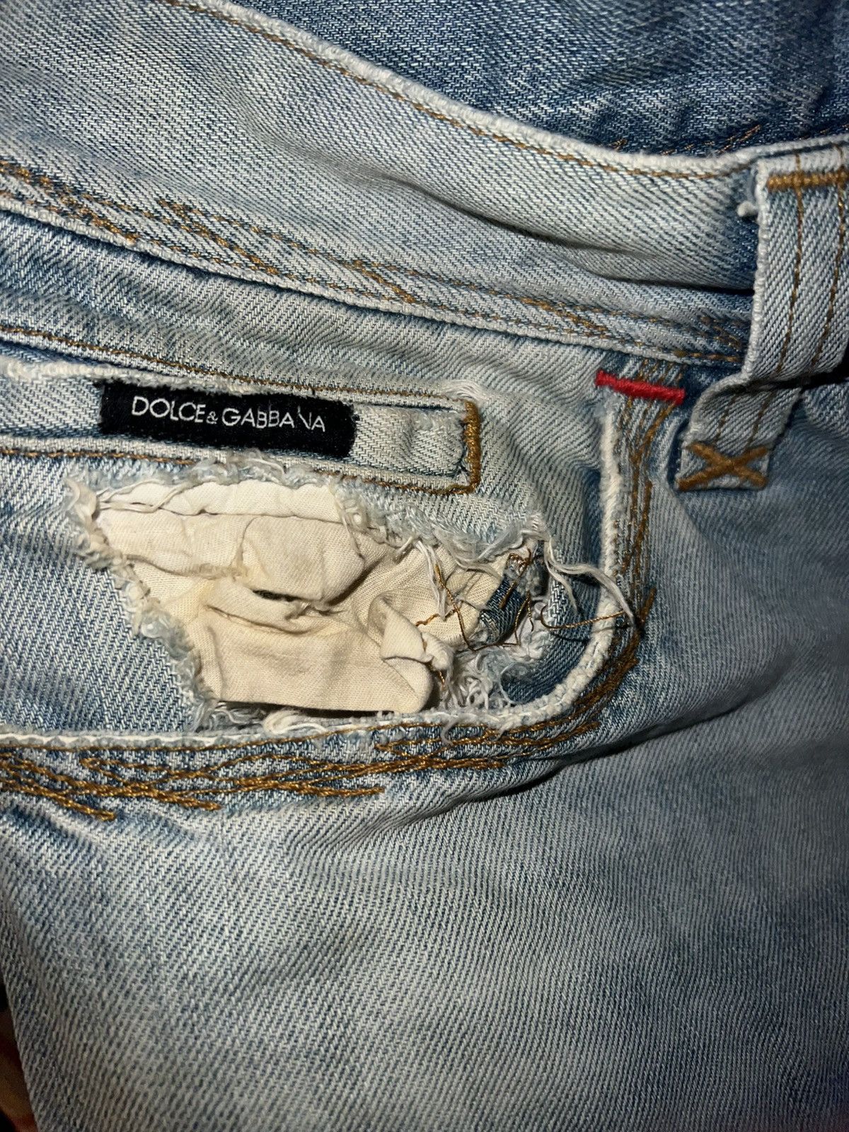 Dolce & Gabbana Dolce & Gabbana Distressed Jeans straight fit Size US 31 - 10 Thumbnail