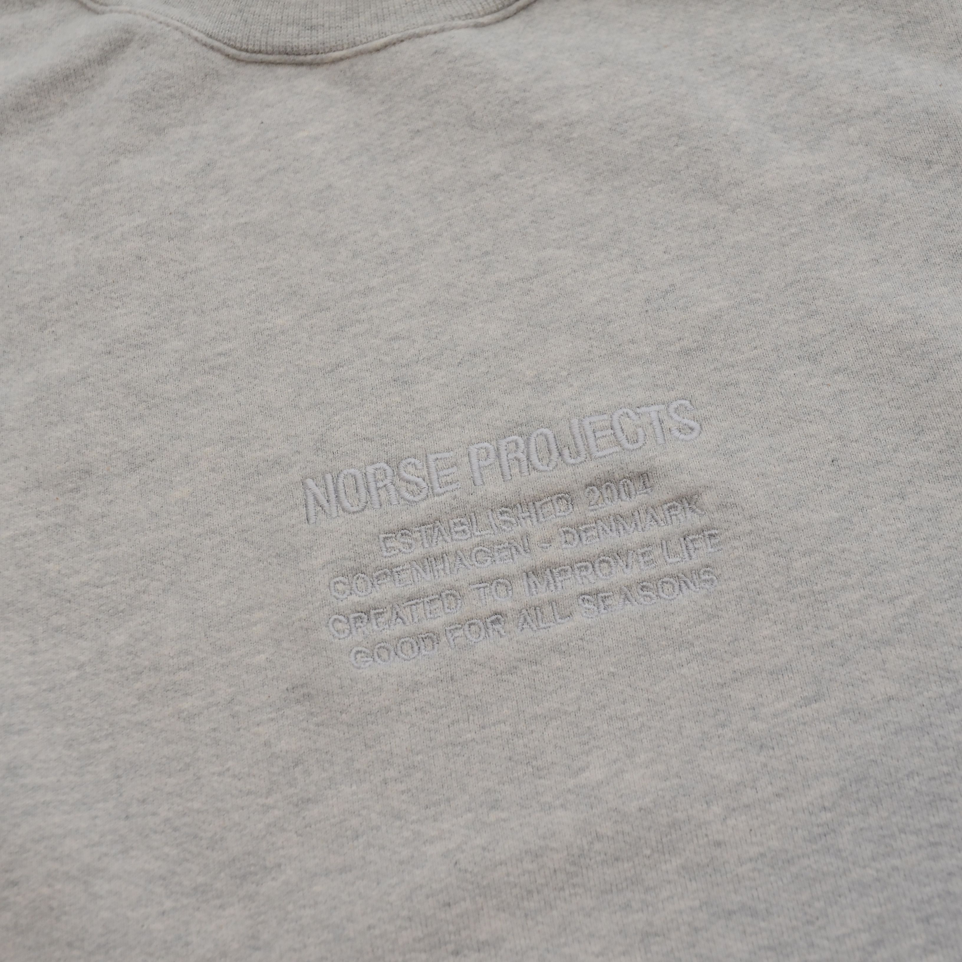 Norse Projects Norse Projects VAGN LOGO CREW Long Sweatshirt Sz L Big Logo Size US L / EU 52-54 / 3 - 5 Thumbnail
