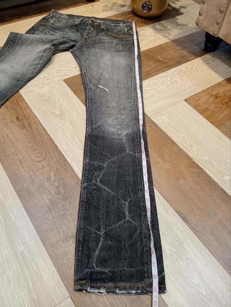 Japanese Brand VINTAGE BLUE WAY JAPAN DISTRESSED JEANS - SIZE 30 Size US 30 / EU 46 - 14 Thumbnail