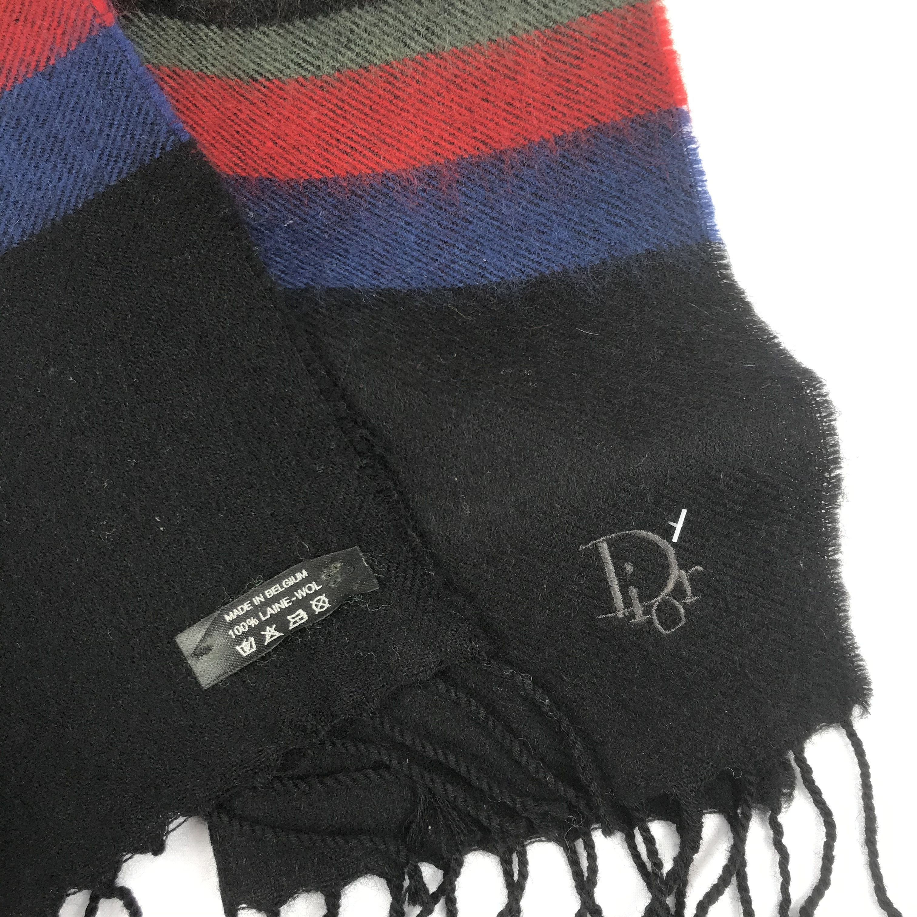 Vintage Vintage Christian Dior Scarf Muffler Wool Scarves Size ONE SIZE - 4 Thumbnail