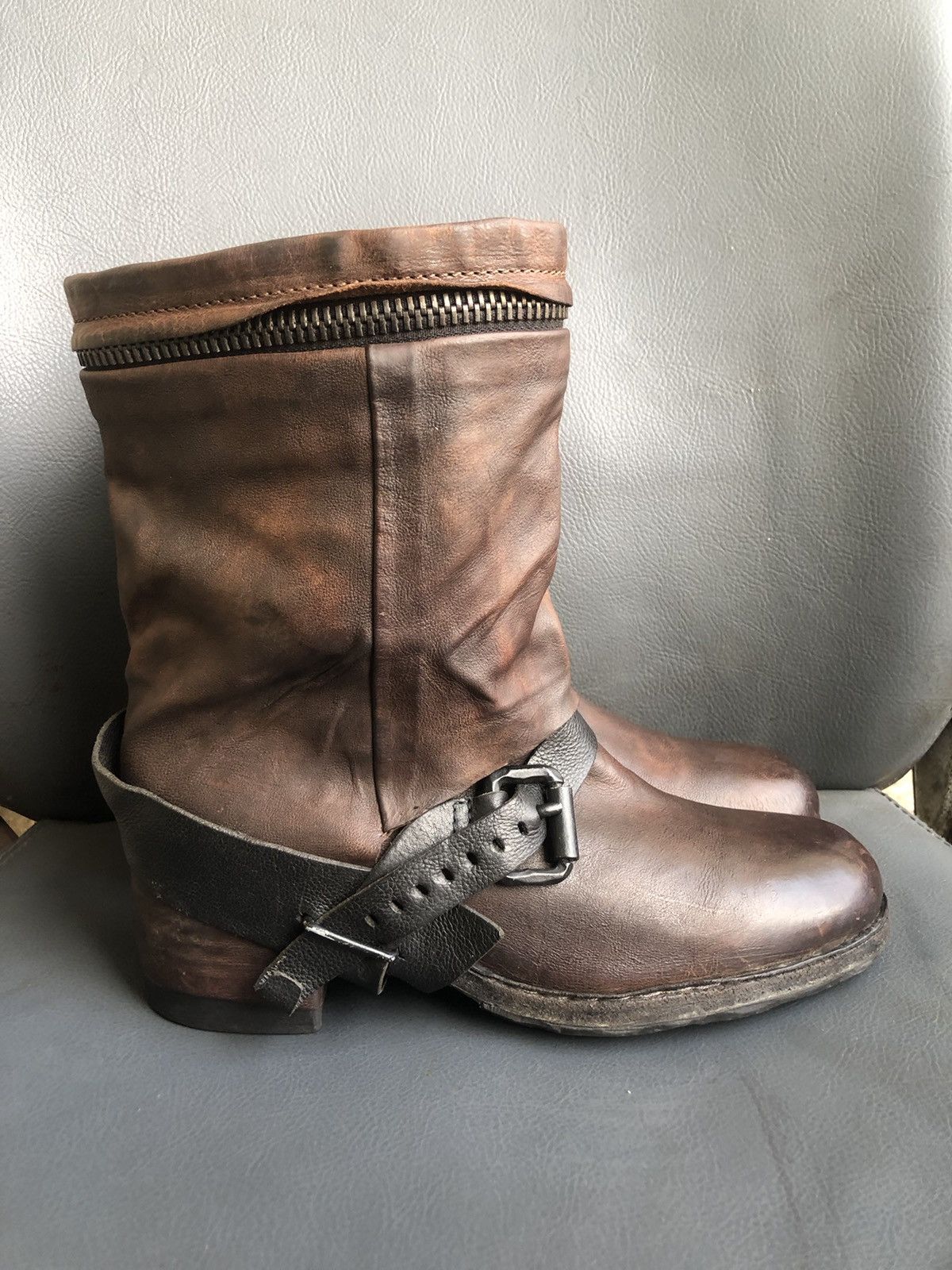 A.S.98 A.S 98 Brown Calfskin Leather Women’s Boots Size 37 Size US 7 / IT 37 - 3 Thumbnail