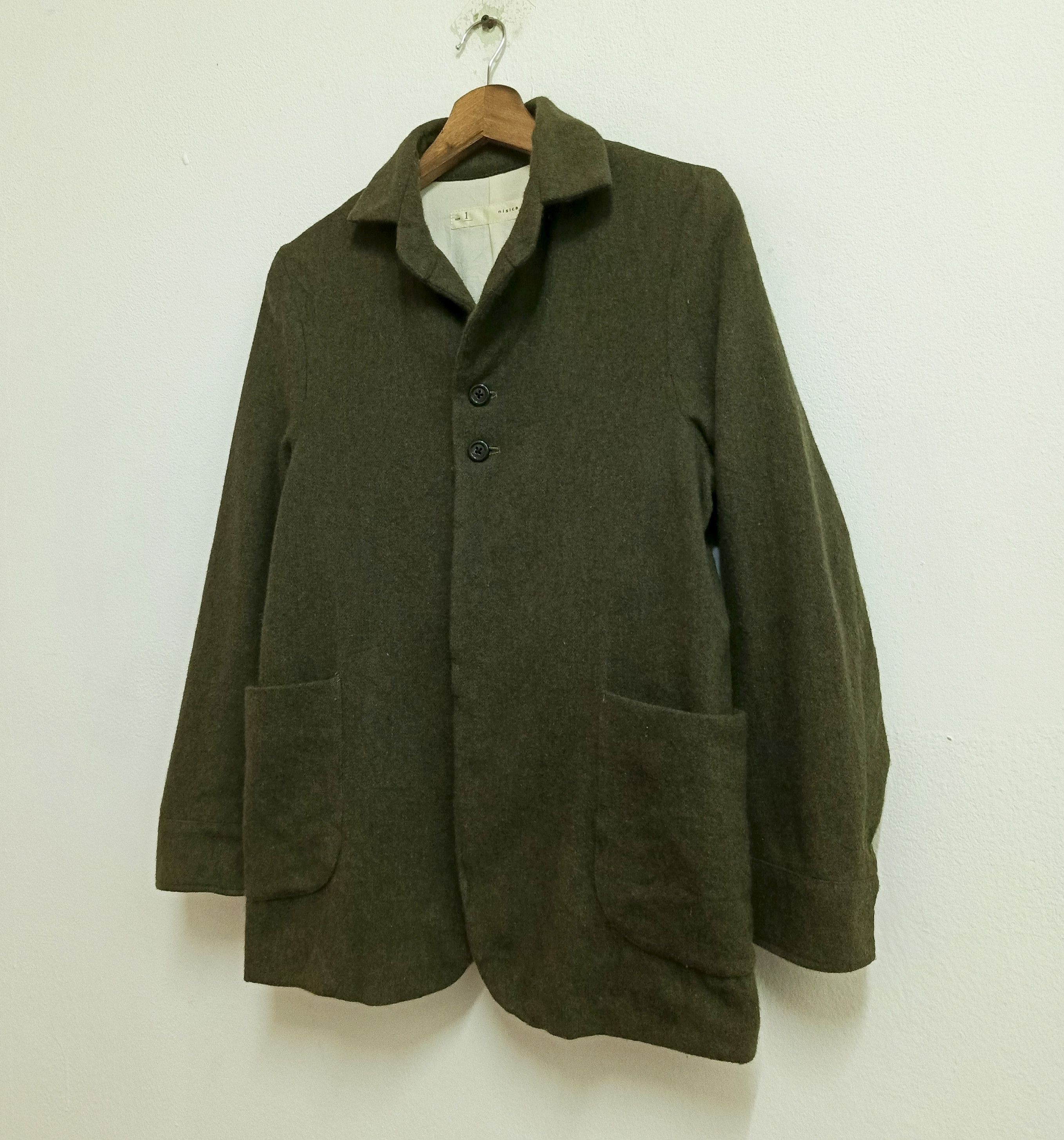 Designer × Japanese Brand Nisica Japan Sack Jacket / Coat - light wool blend Size 34S - 4 Thumbnail