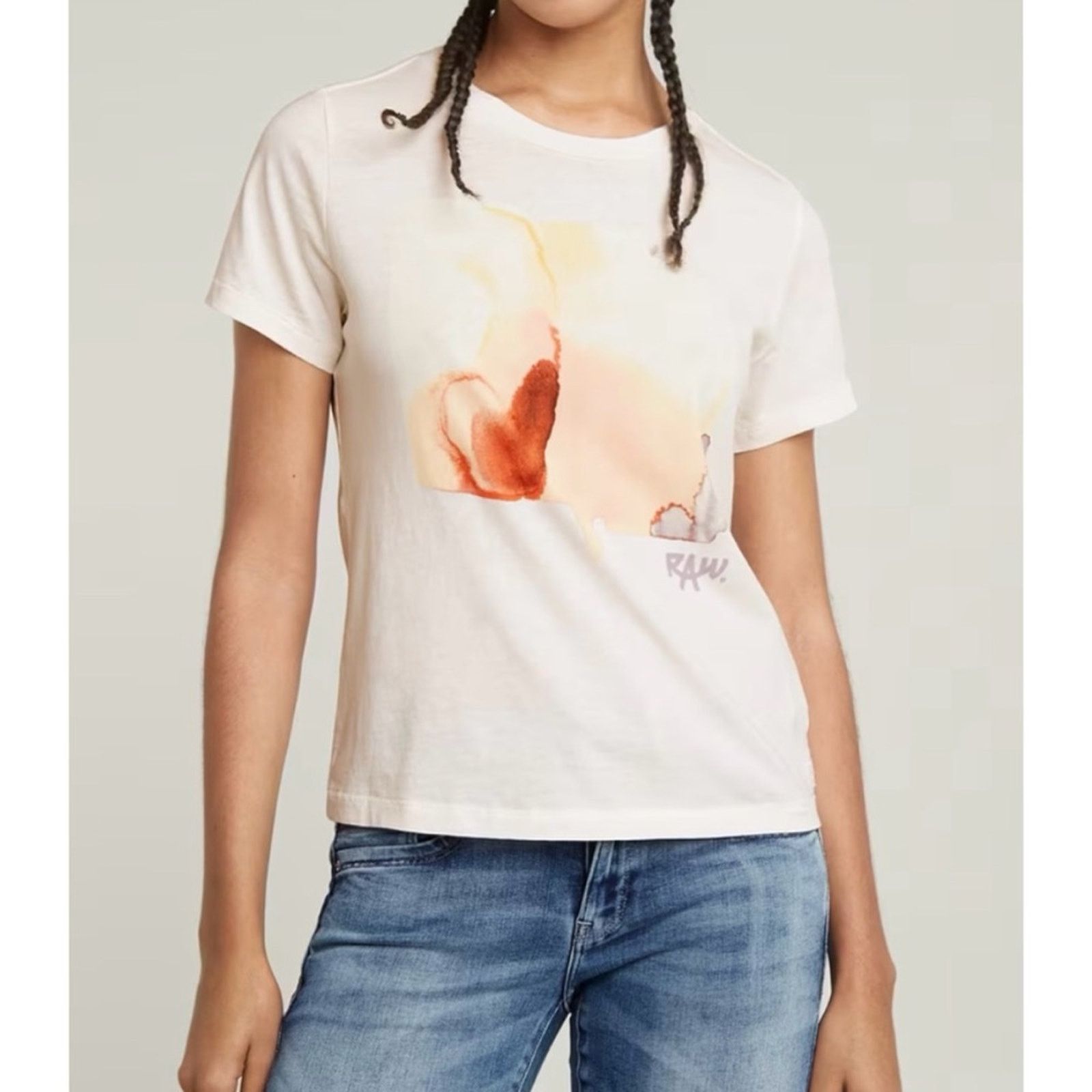 G-Star G-STAR • Raw Abstract Watercolor Print Short Sleeve Tee Size S / US 4 / IT 40 - 1 Thumbnail