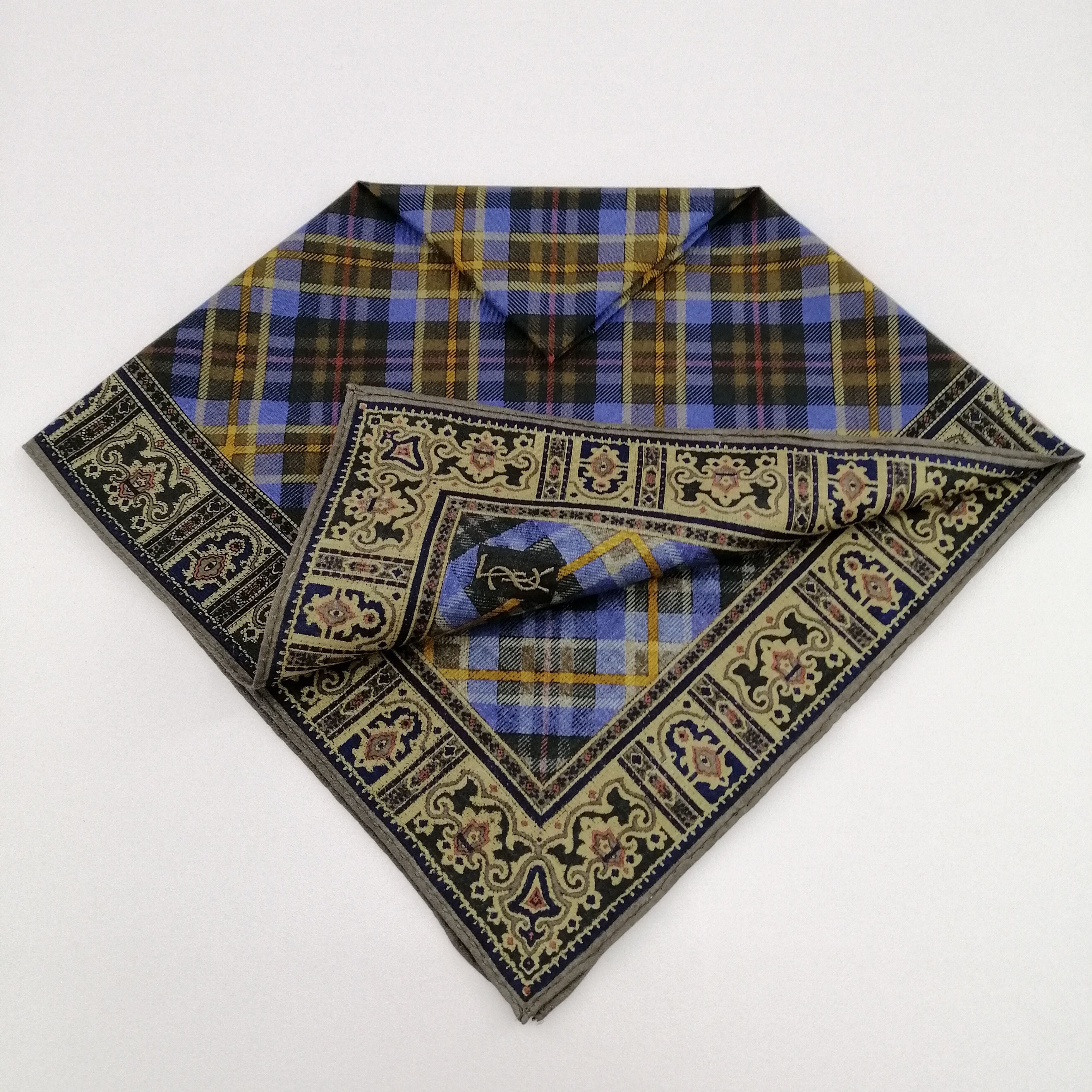 Vintage × Yves Saint Laurent Yves Saint Laurent Handkerchief/Neckerchief/Bandana-KD3164 Size ONE SIZE - 3 Thumbnail