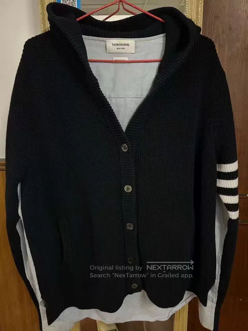 Thom Browne Thom Browne Colored hooded cardigan Size US L / EU 52-54 / 3 - 2 Thumbnail