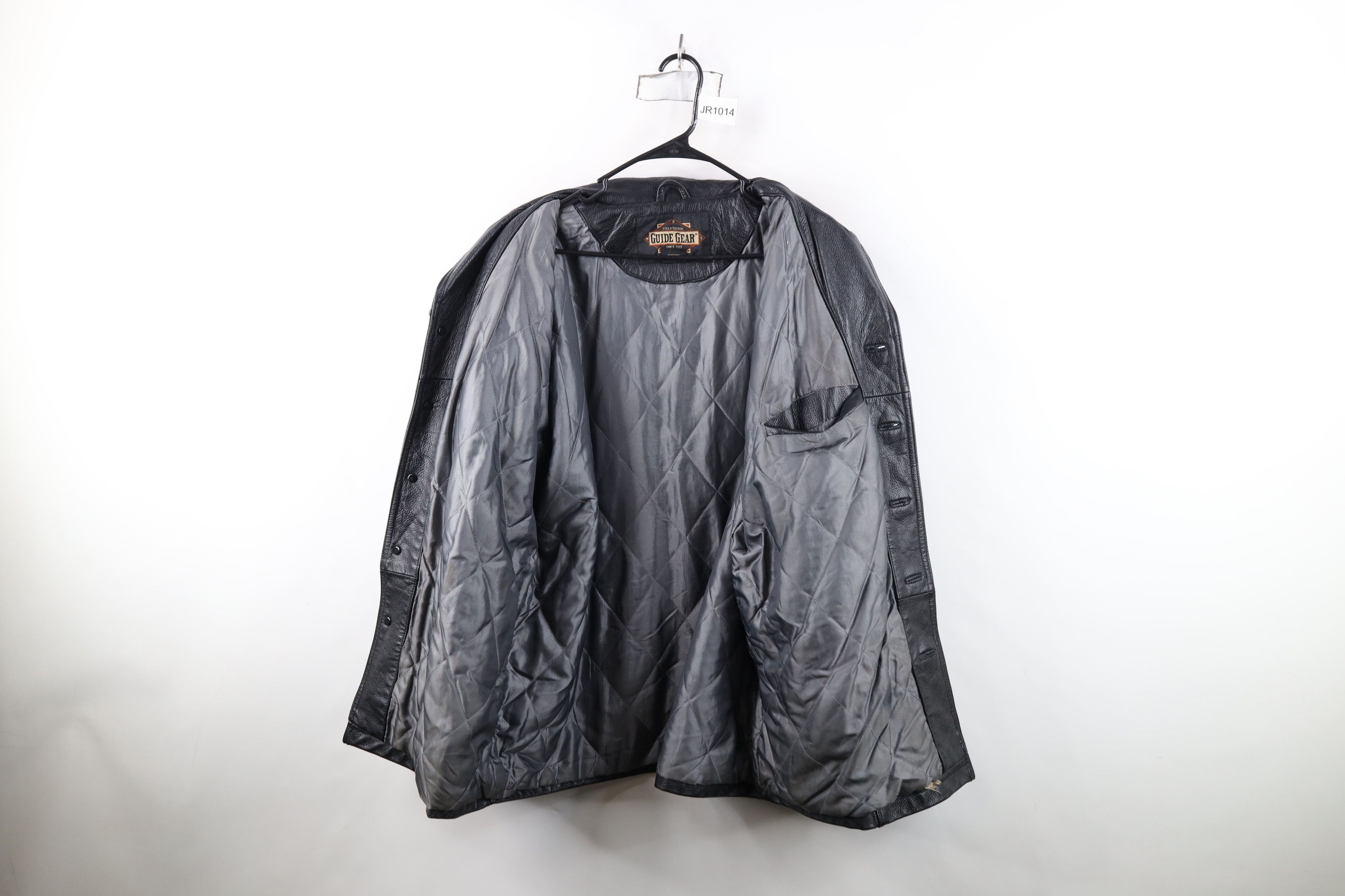 Vintage Vintage 90s Y2K Streetwear Leather Button Jacket Black Size US L / EU 52-54 / 3 - 9 Thumbnail