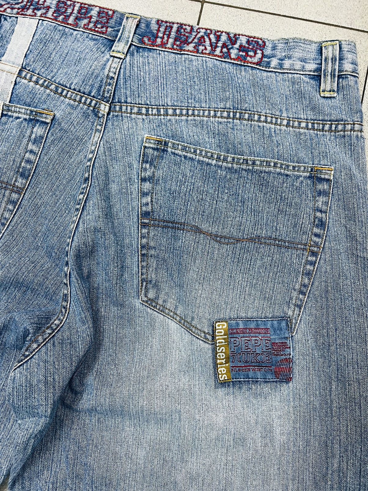 Pepe Jeans Vintage Y2K Pepe UK Goldseries Super Baggy Skater Jeans Size US 42 / EU 58 - 15 Thumbnail