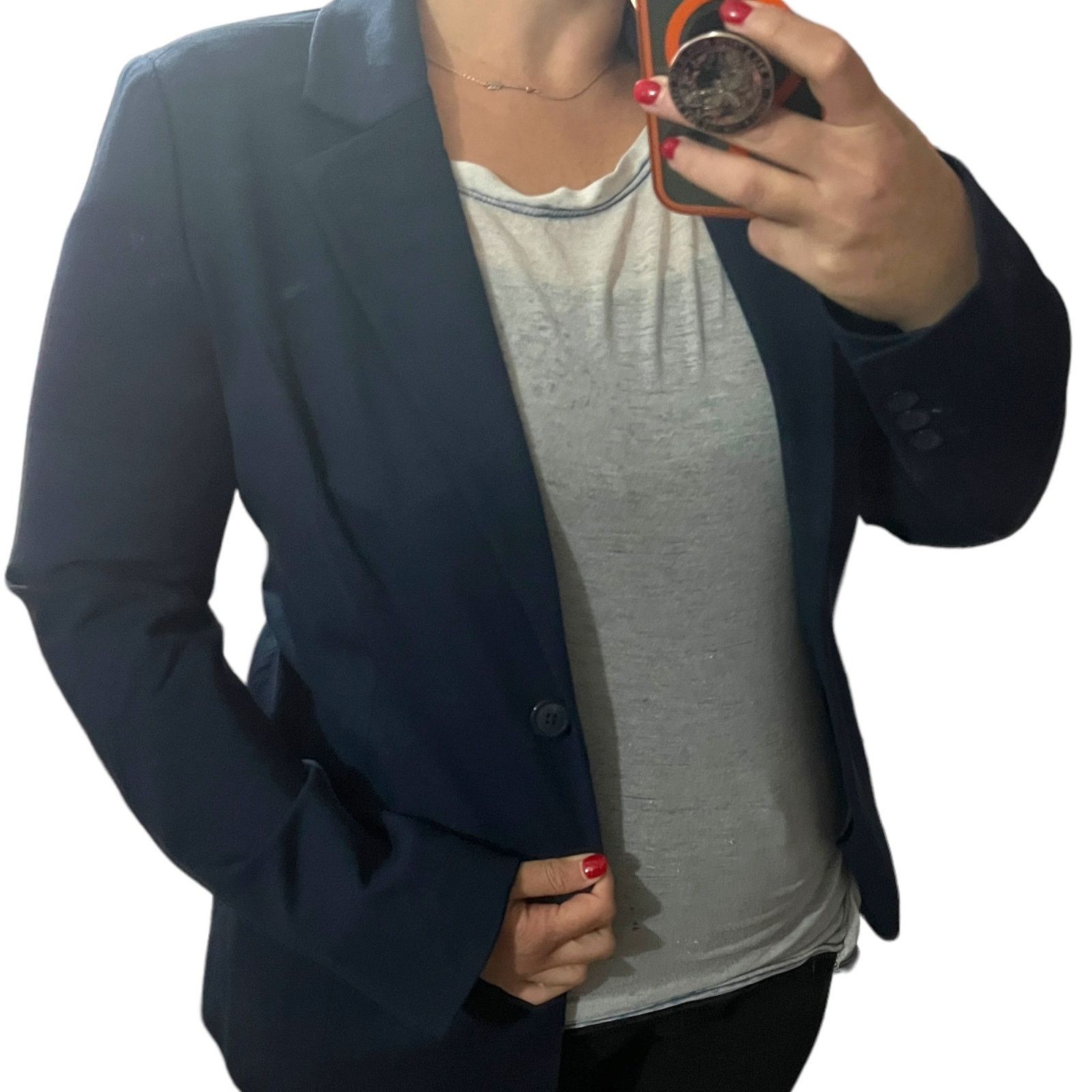 Other Lisa Long Line Ponte Blazer - Stitch Fix One Button Closure Size M / US 6-8 / IT 42-44 - 13 Thumbnail
