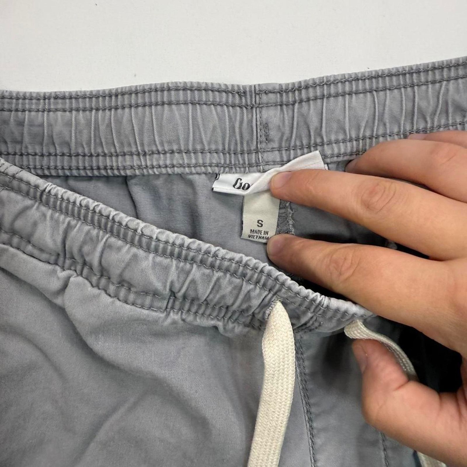 Other Goodfellow Grey and White Drawstring Shorts Sz S Size US 30 / EU 46 - 2 Thumbnail