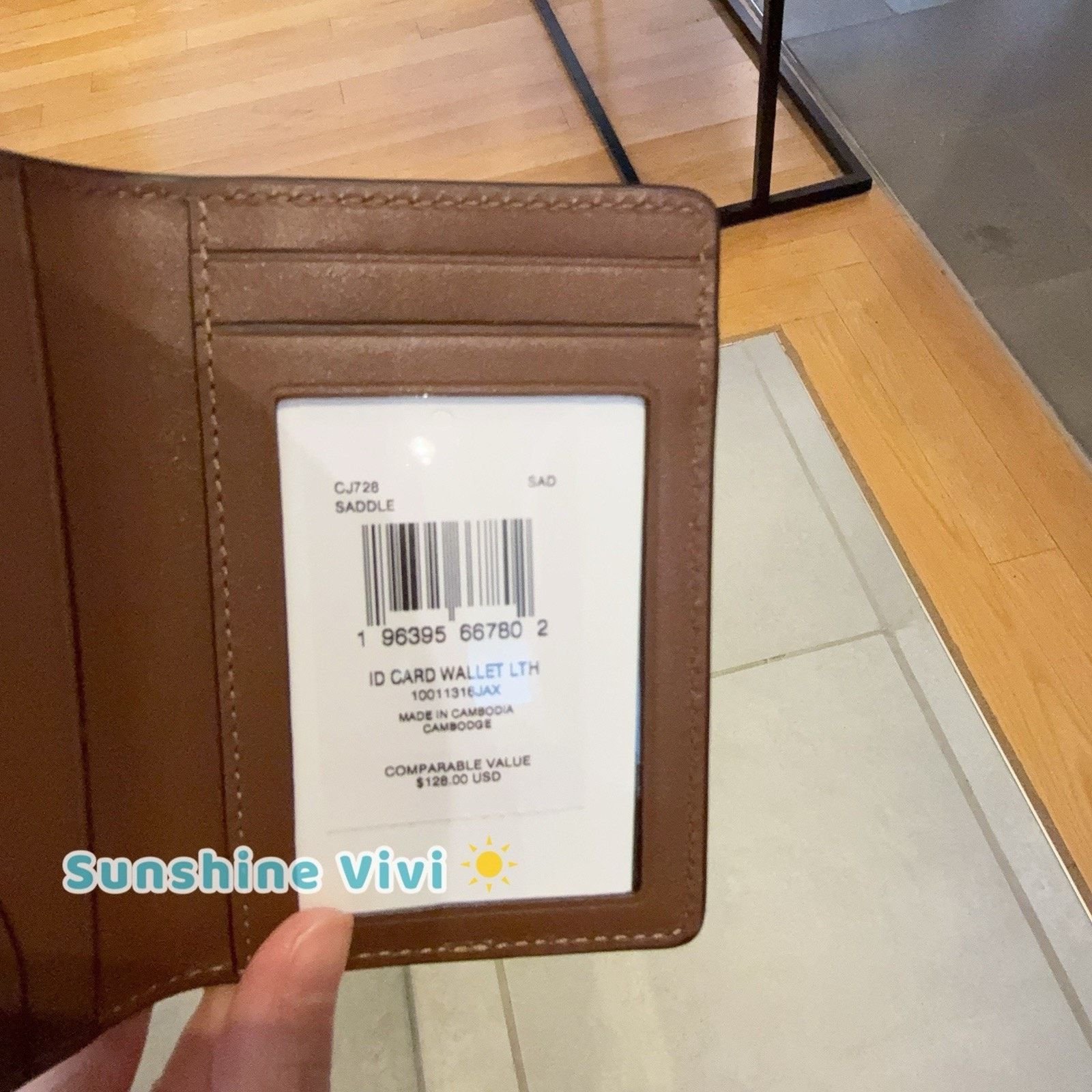 Coach NWT Coach CJ728 Id License Credit Card Wallet Leather Saddle Size ONE SIZE - 3 Thumbnail