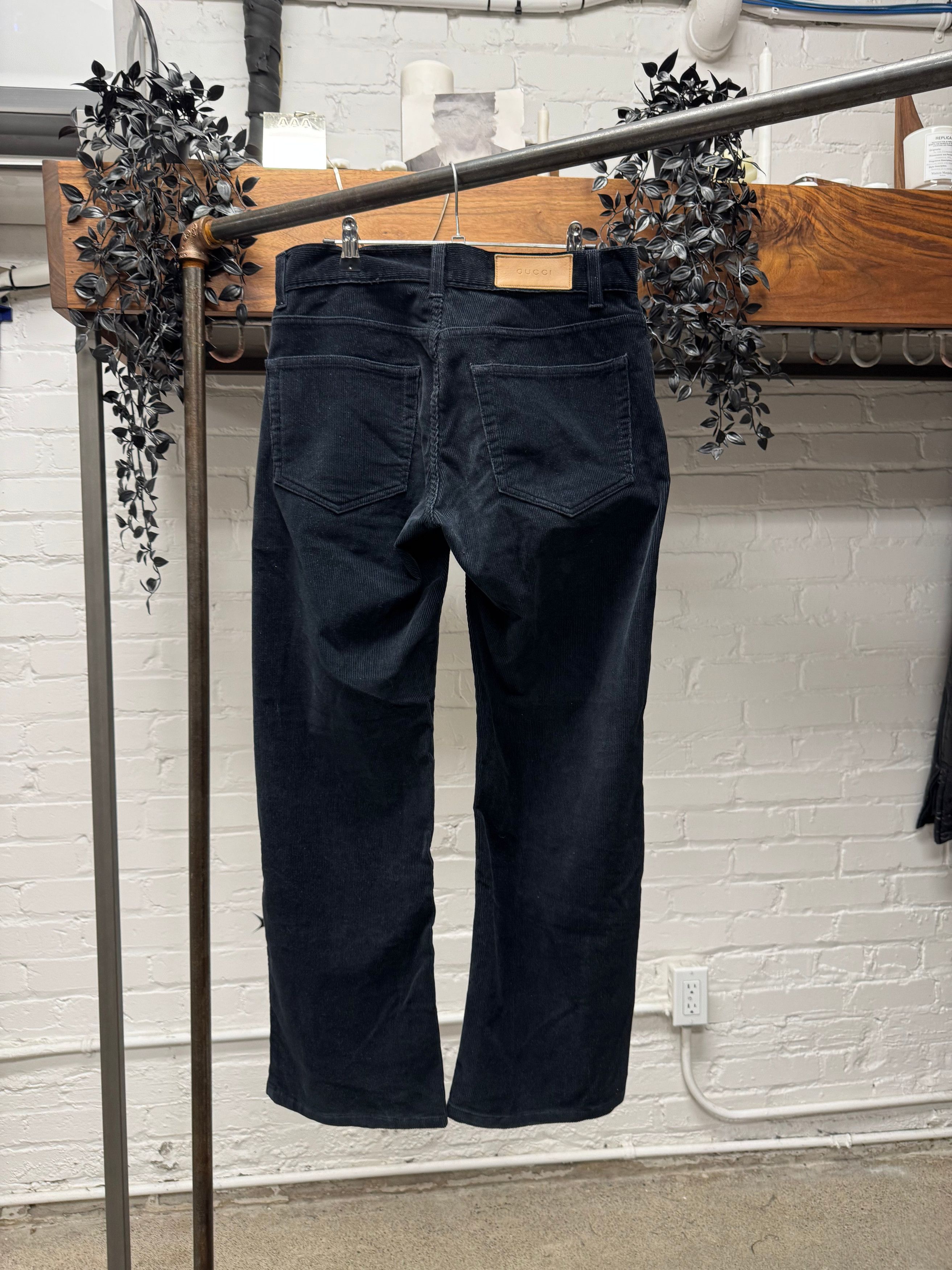 Gucci Mid 2000s Gucci Faded Blue Corduroy Flared Leg Pants Size US 30 / EU 46 - 3 Thumbnail