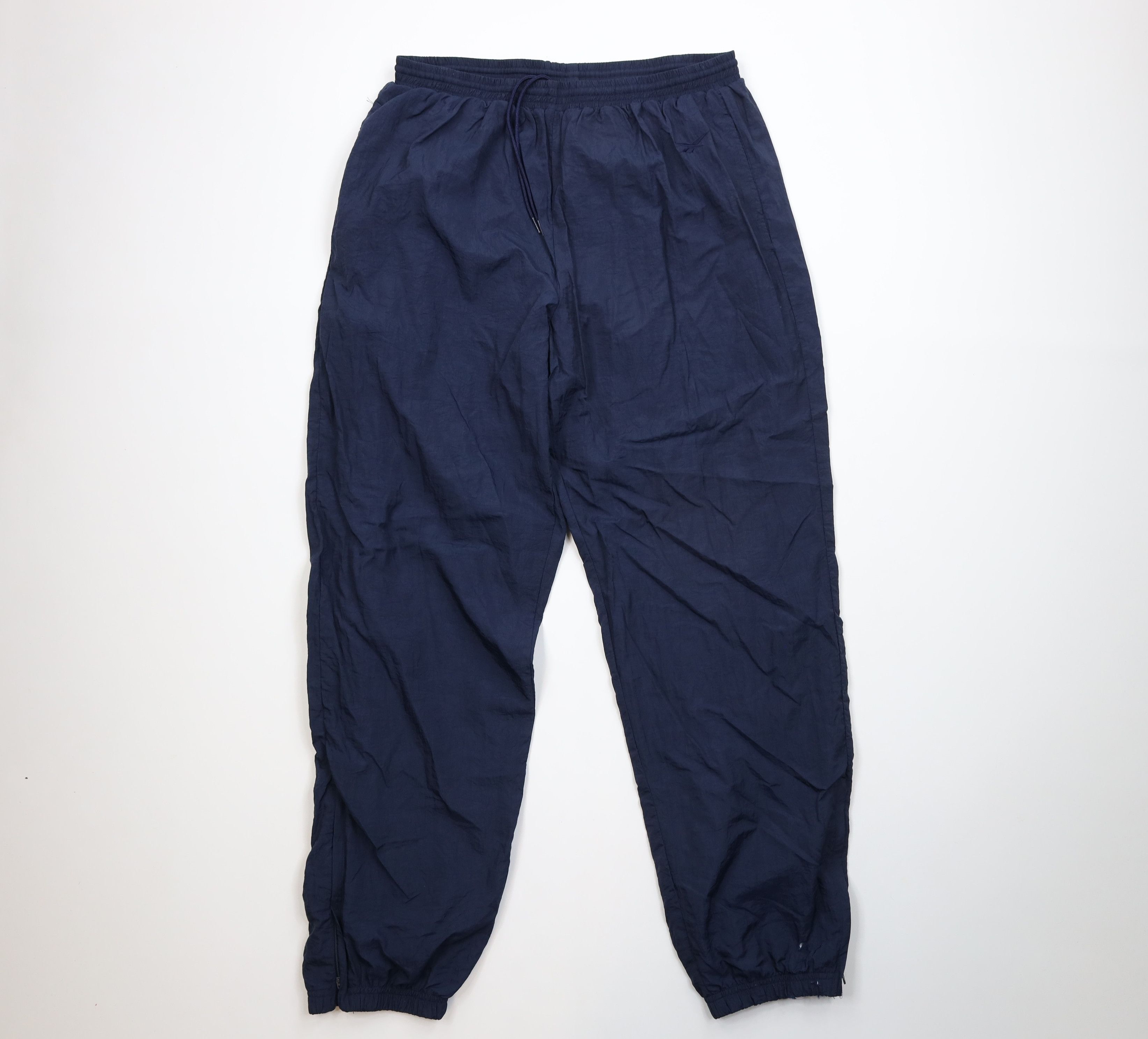 Reebok Vintage 90s Reebok Lined Windbreaker Joggers Pants Navy Blue Size US 38 / EU 54 - 1 Thumbnail