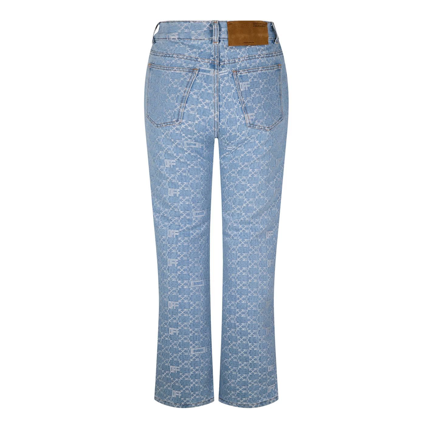 Off-White o1g2r1mq0125 Monogram Jeans in Light Blue Size 28" / US 6 / IT 42 - 2 Thumbnail