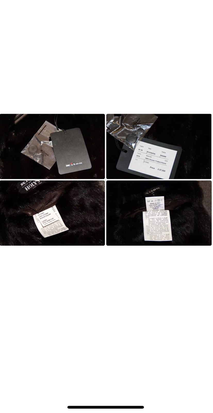 Kiton $57.000 Kiton 100% Vicuna Peru beaver mink coat. Size 52 7R Size US L / EU 52-54 / 3 - 4 Thumbnail