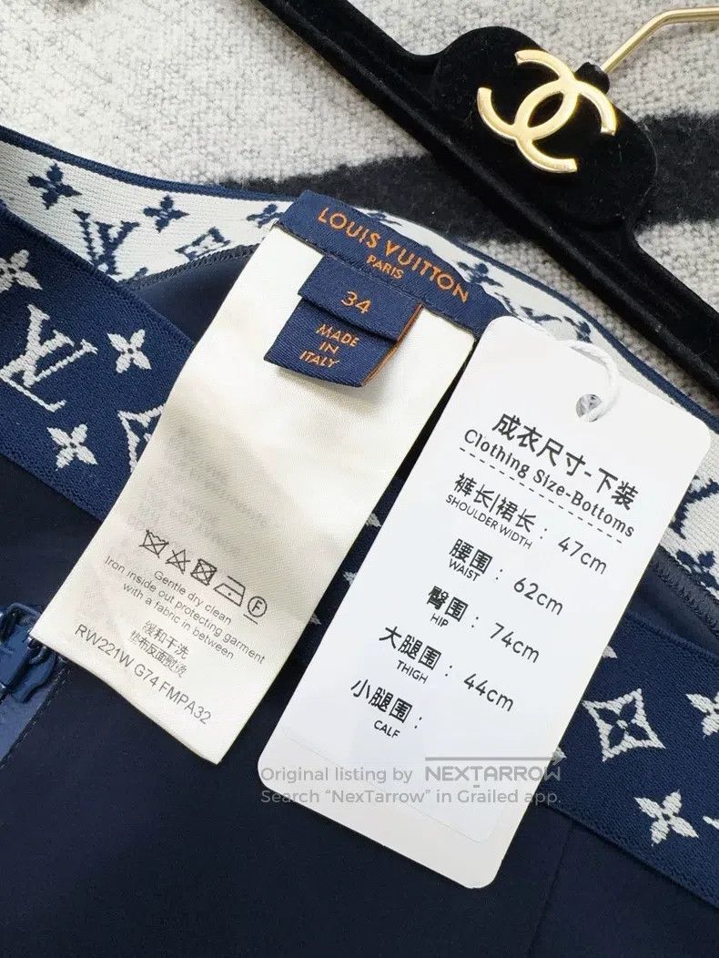 Louis Vuitton Louis Vuitton Blue Reading Stretch Biking Pants Sport Shor Size 33" - 6 Thumbnail