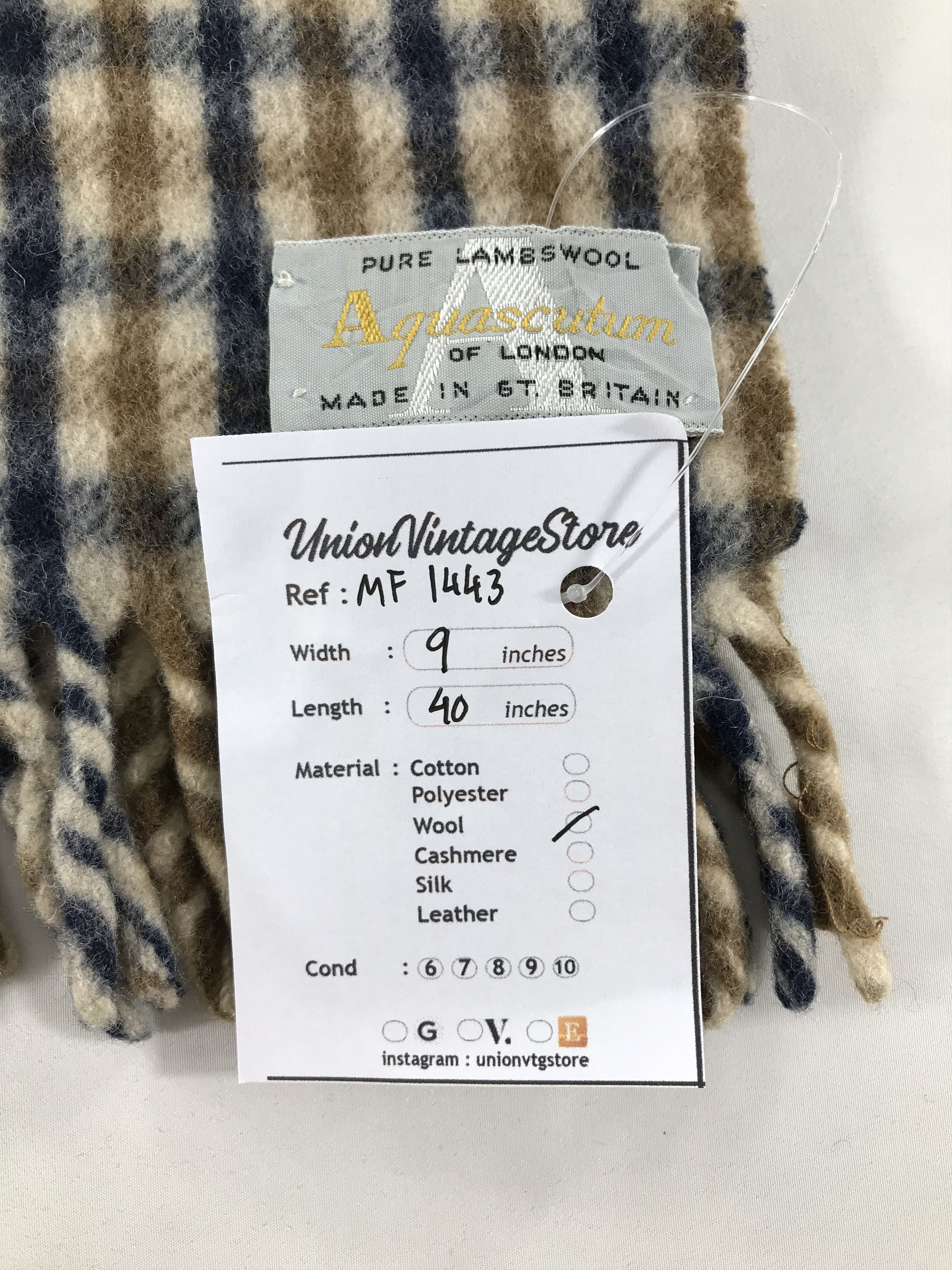 Aquascutum Vintage Aquascutum Scarf/Muffler/Neckwear MF1443 Size ONE SIZE - 4 Thumbnail
