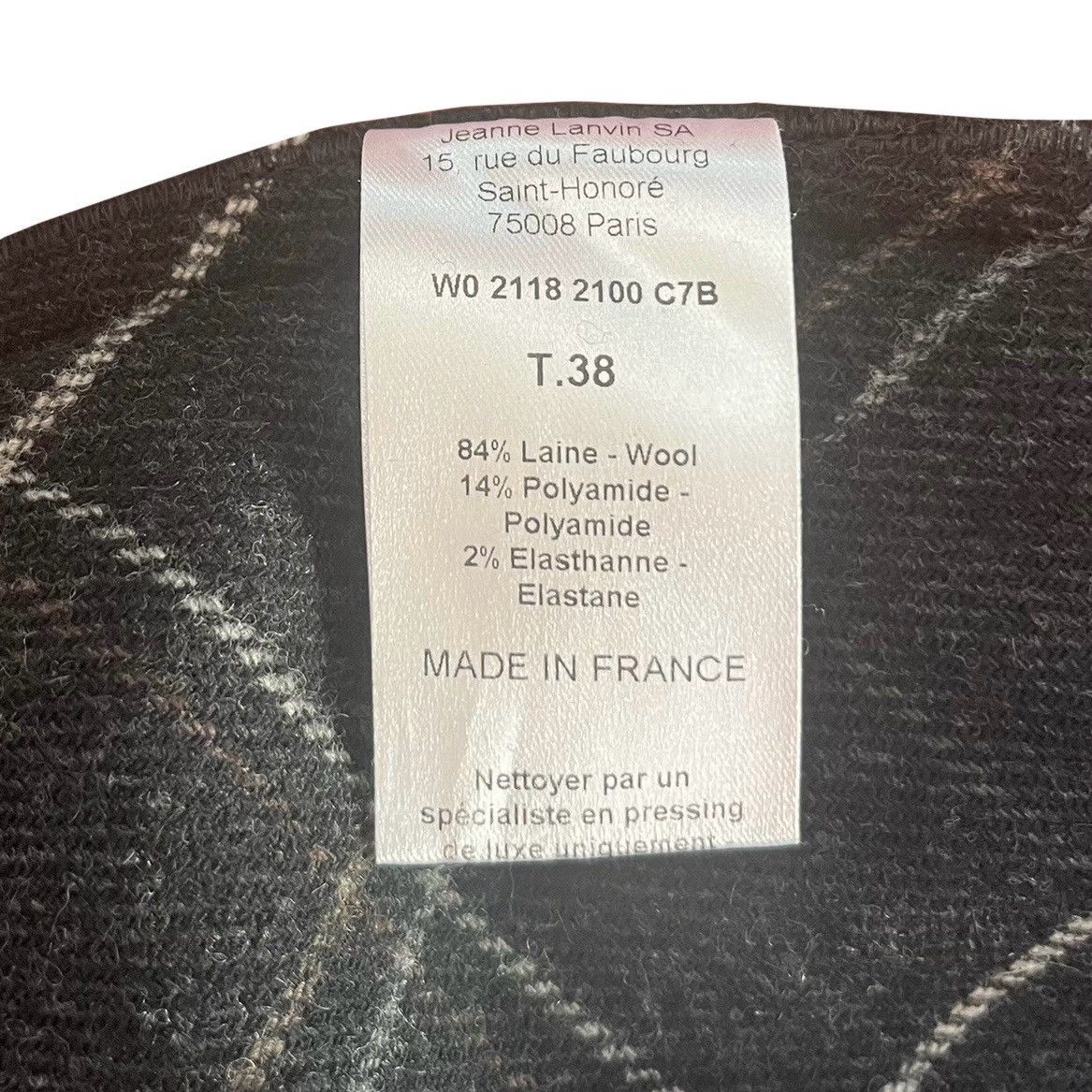 Lanvin Lanvin 2013 Hiver Trompe l’Oeil Check Assymetric Grey Dress Size S / US 4 / IT 40 - 4 Thumbnail