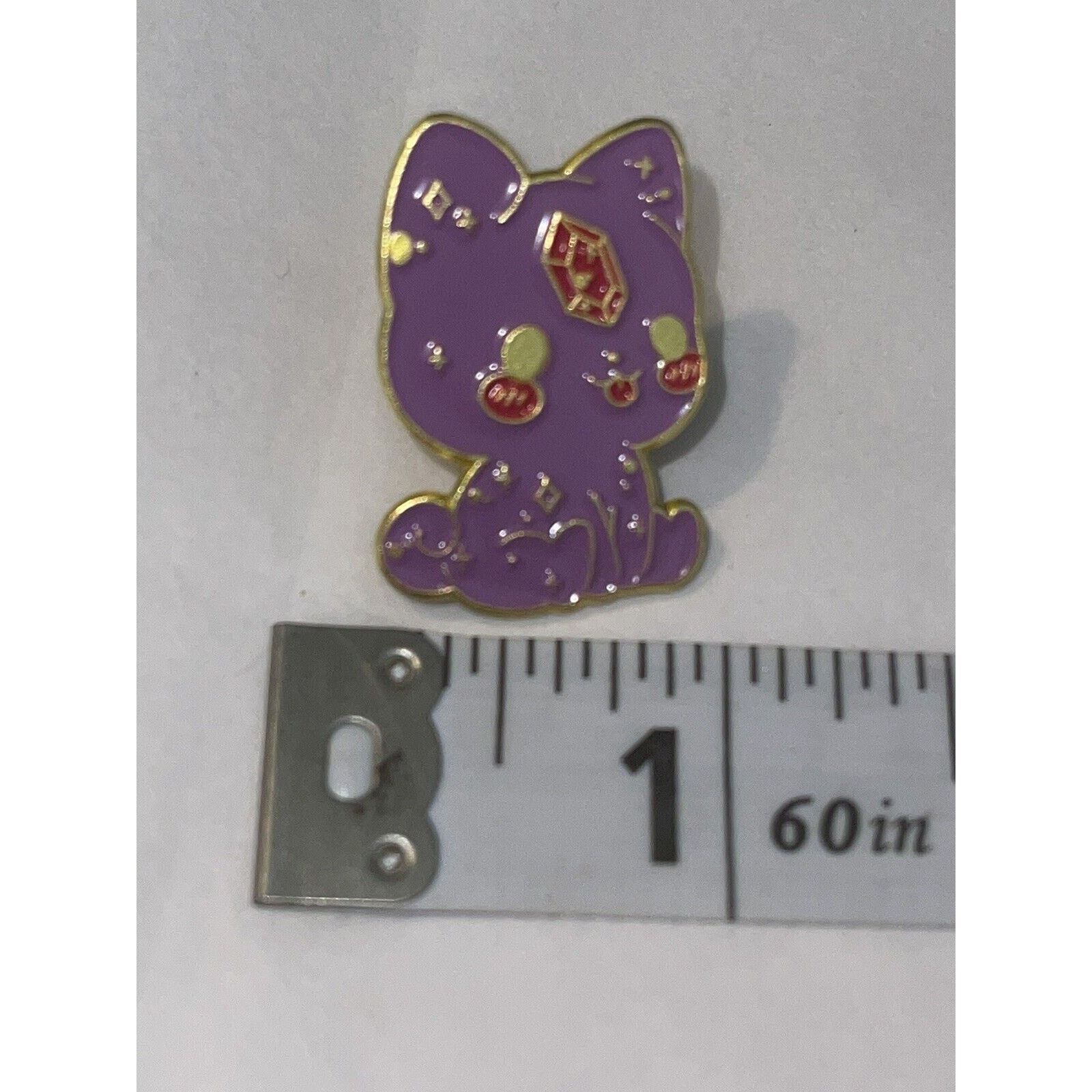 Other Mystical Spiritual Purple Cat On Halloween Horror Pin Brooch Size ONE SIZE - 1 Thumbnail