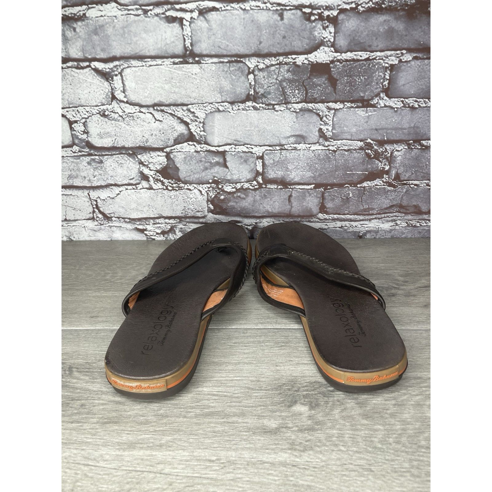 Tommy Bahama TOMMY BAHAMA RELAXOLOGY Jasper Brown Leather Synthetic FlipF Size US 10 / EU 43 - 5 Thumbnail