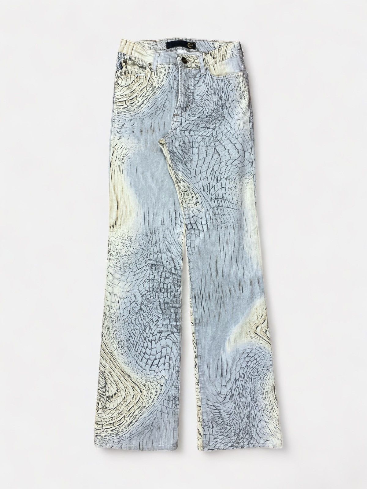 image of Roberto Cavalli - Snake Skins Denim in Grey, Women's (Size 26)