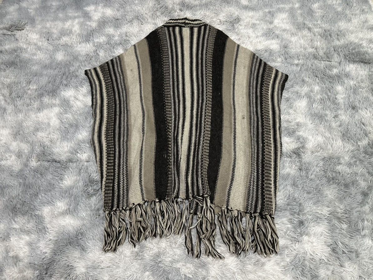 GOA 🔥Y2K Archived Goa Fringed Knitted Poncho Capes Size US XL / EU 56 / 4 - 12 Thumbnail
