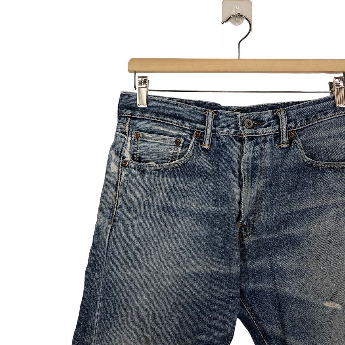 Levi's 🔥90’s Vintage Levi’s Distressed Denim Jeans Size US 31 - 6 Thumbnail