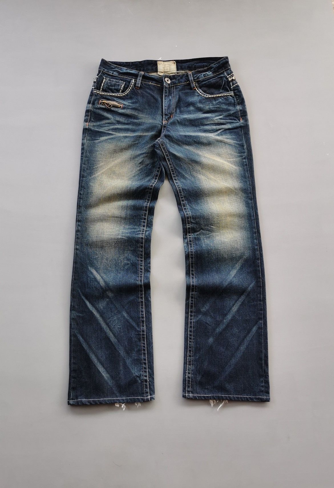Japanese Brand Lolita Concert Club Denim Jeans Size US 35 - 6 Thumbnail