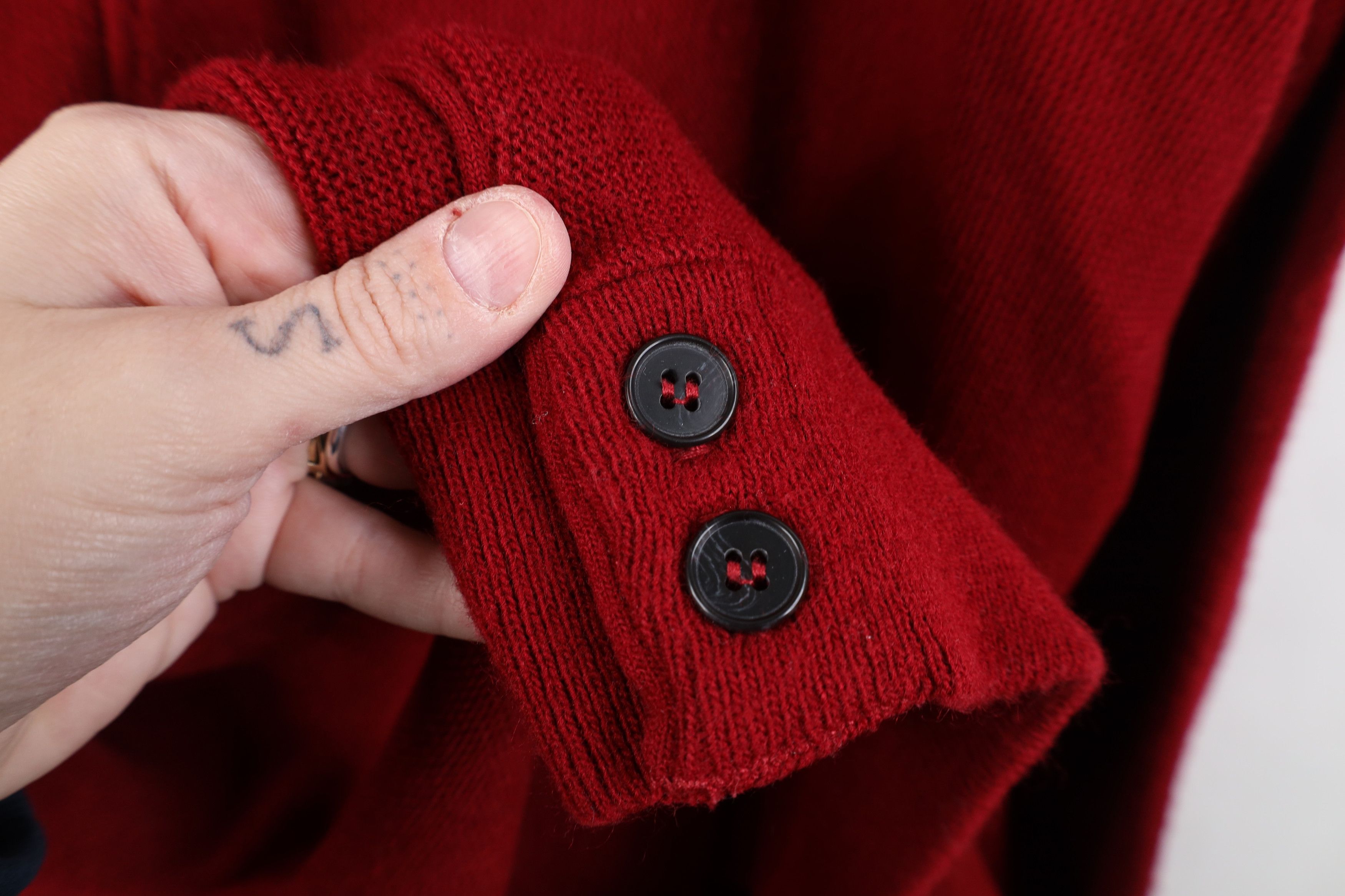 Vintage Vintage 70s Streetwear Kurt Cobain Cardigan Sweater Red USA Size US XL / EU 56 / 4 - 5 Thumbnail