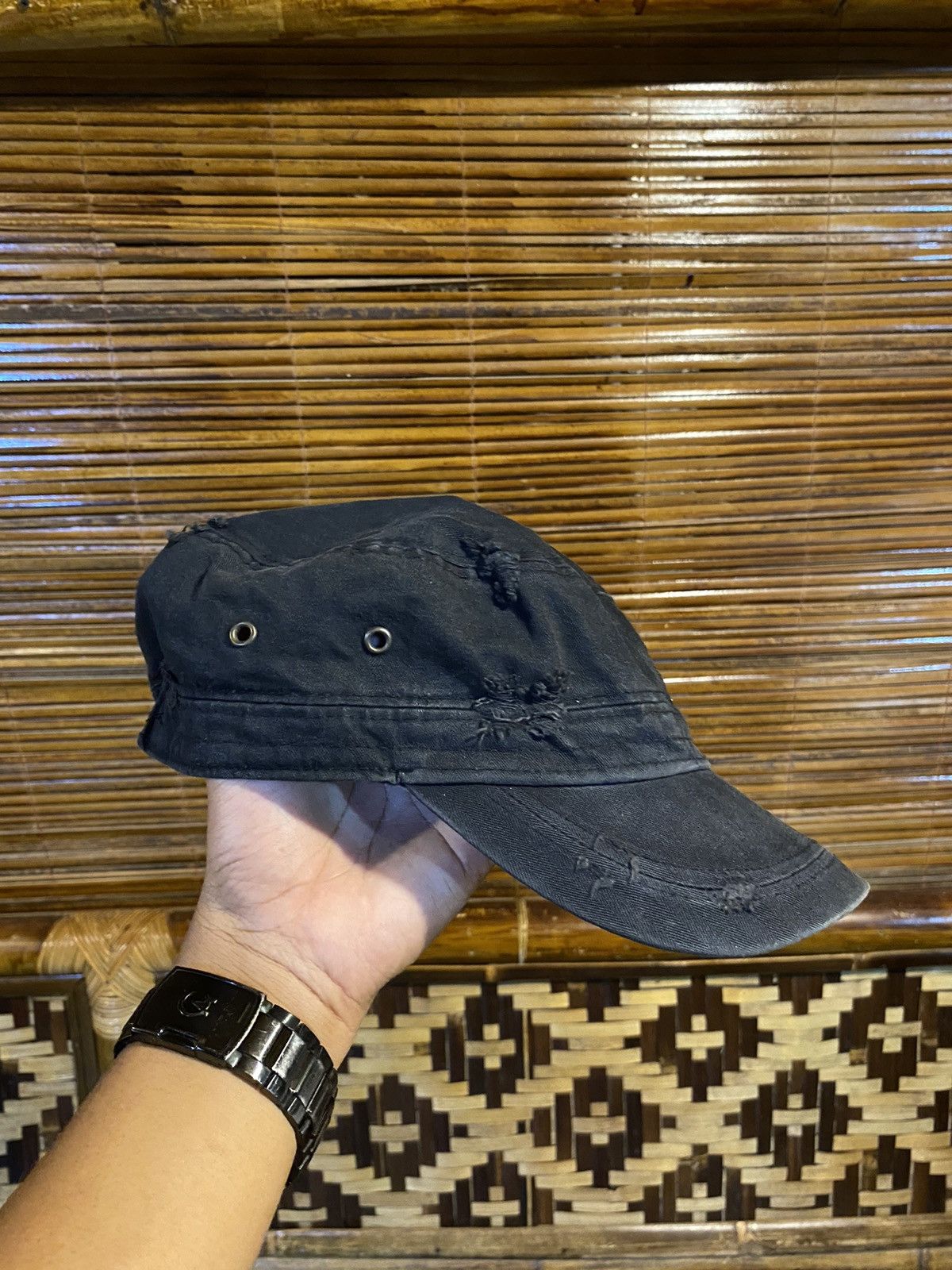 Japanese Brand × Vintage 2000s cadet hat distressed blink punk y2k style Size ONE SIZE - 4 Thumbnail