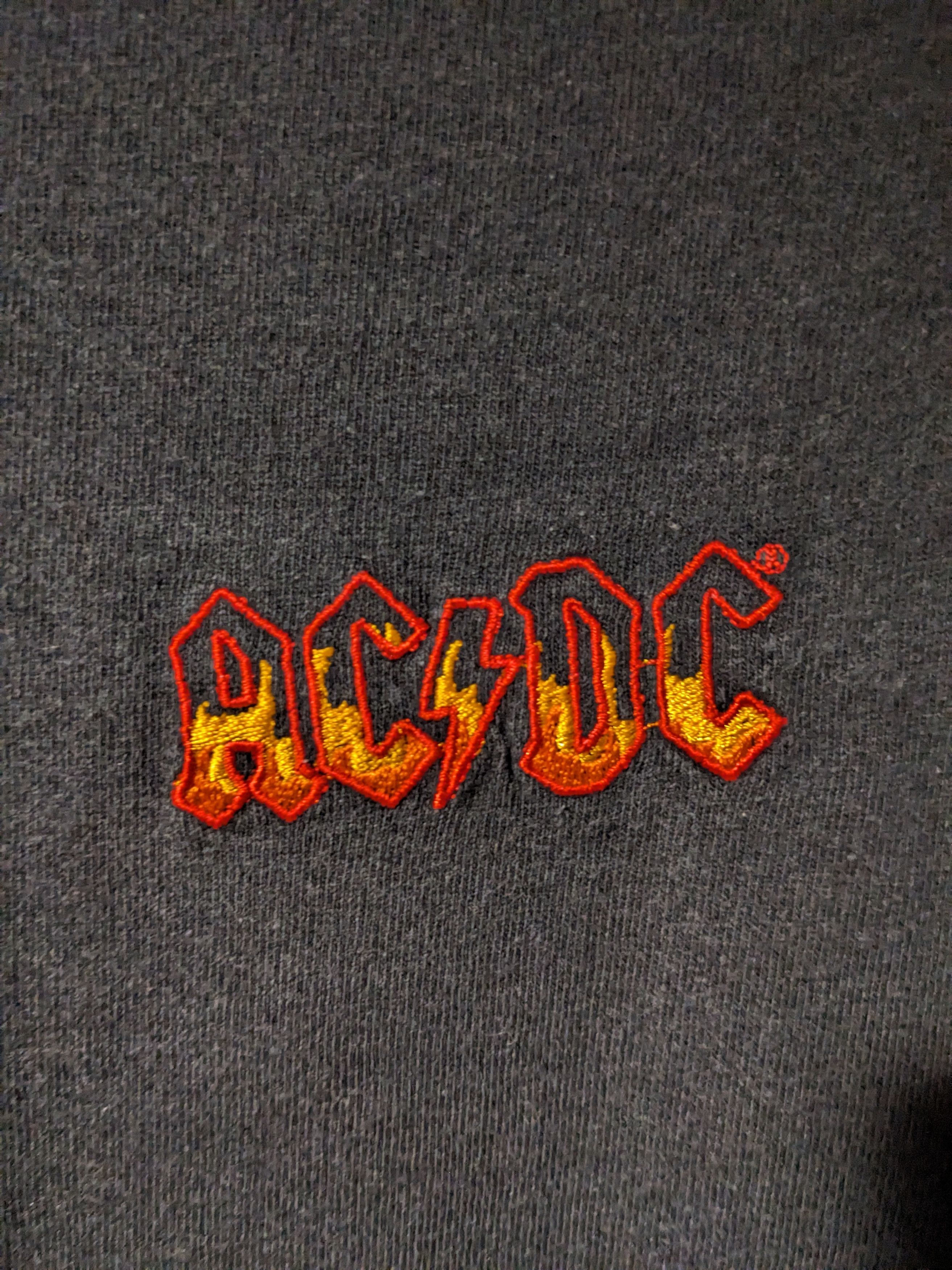 AC/DC × Vintage Vintage 2000 ACDC Fire Flaming Logo Band Tour T-Shirt Size US XL / EU 56 / 4 - 6 Thumbnail