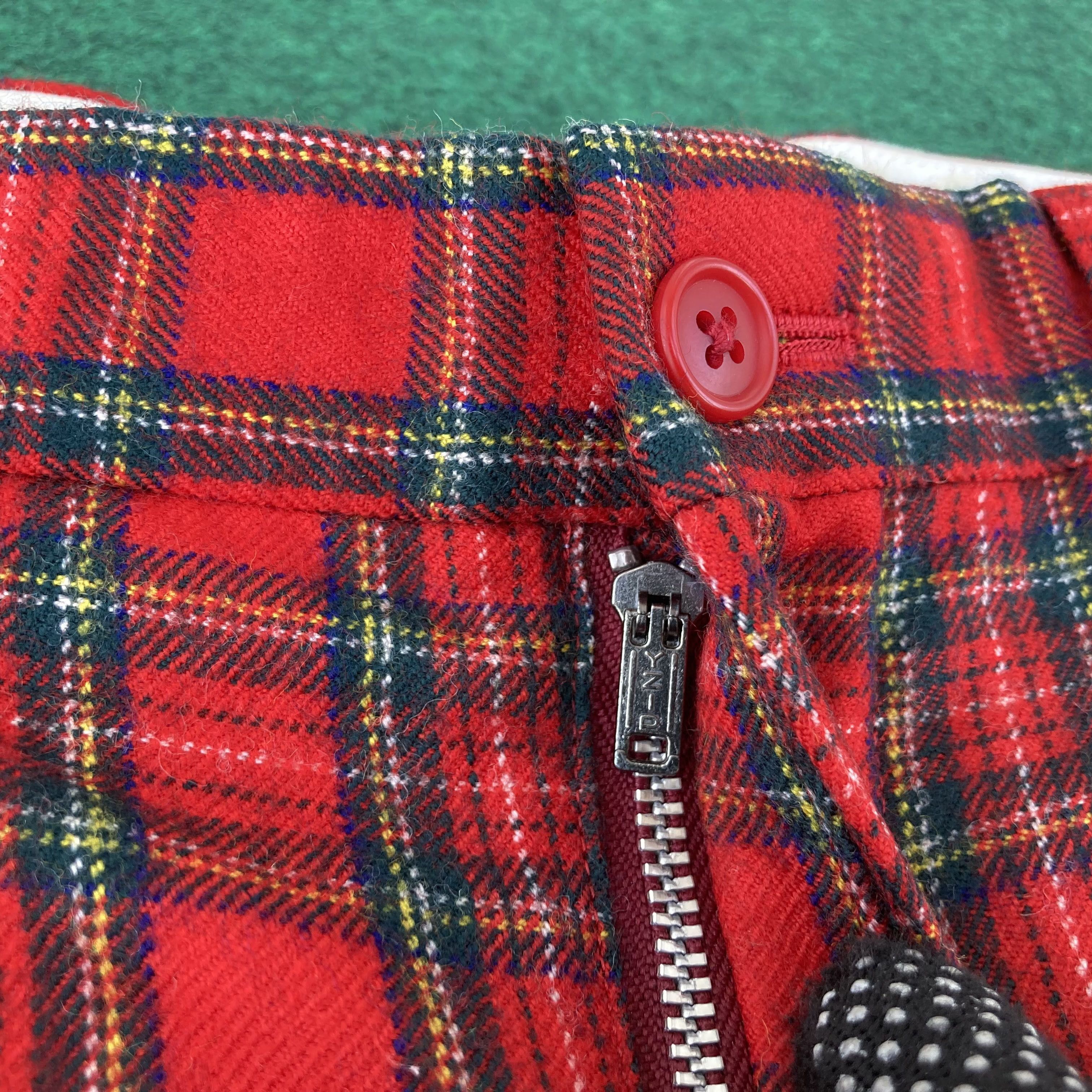 Karl Helmut × Pink House × Vintage Vtg Karl Helmut Wool Trouser Baggy Sz 30 Tartan Pants Size US 30 / EU 46 - 7 Thumbnail