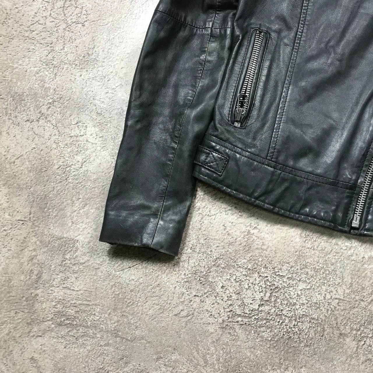Vintage Vintage 90s Black Moto Jacket Y2K Streetwear Grunge Baggy M Size M / US 6-8 / IT 42-44 - 5 Thumbnail