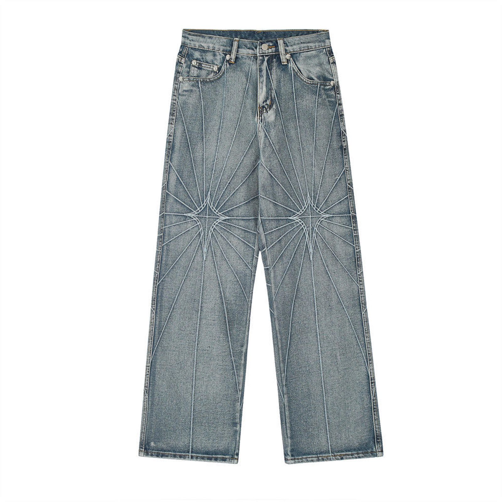 Other Starburst Embroidered Wide Leg Jeans Size US 33 - 5 Thumbnail