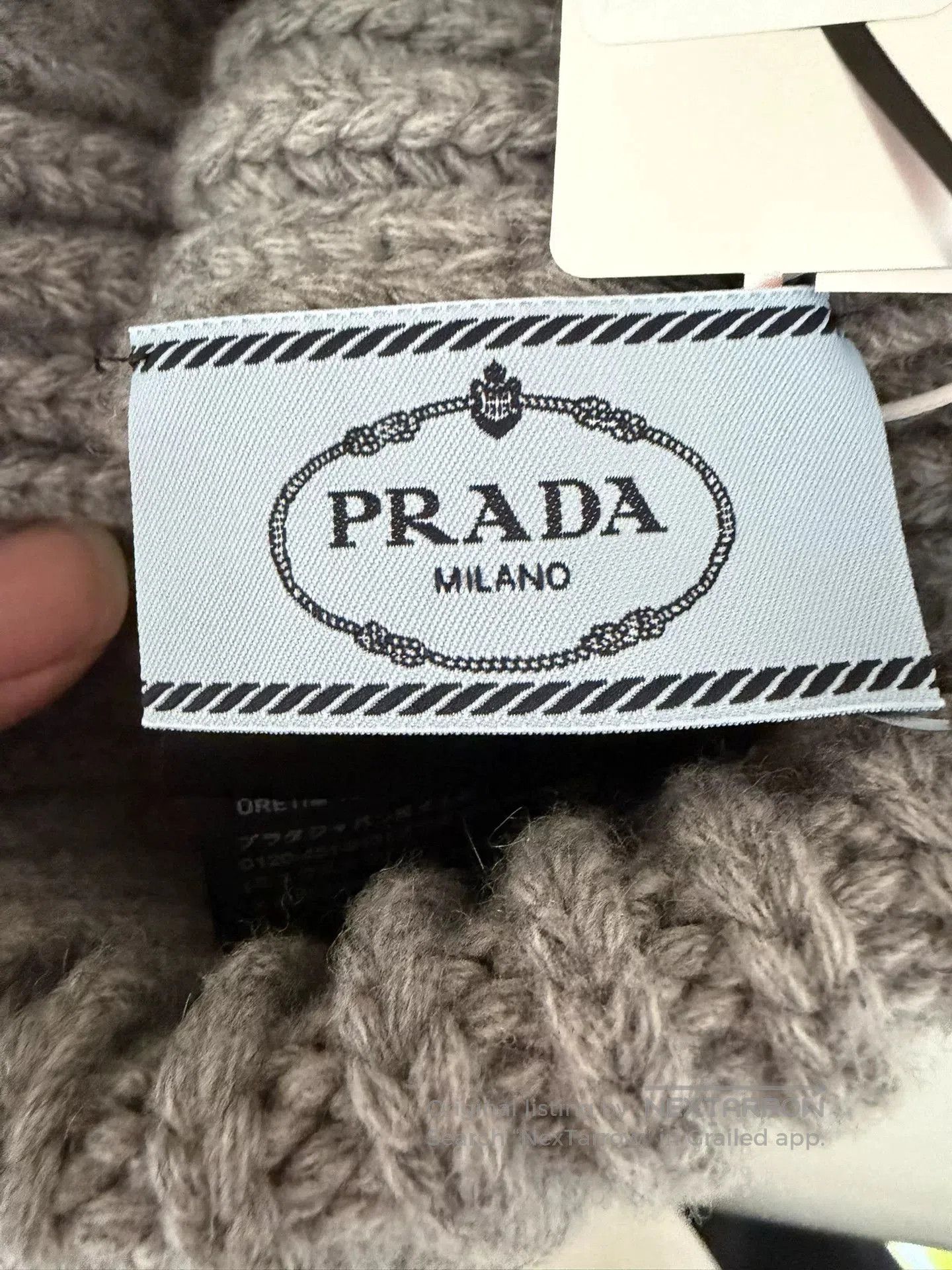 Prada Prada Gray Wool Knit Hat. Size ONE SIZE - 4 Thumbnail