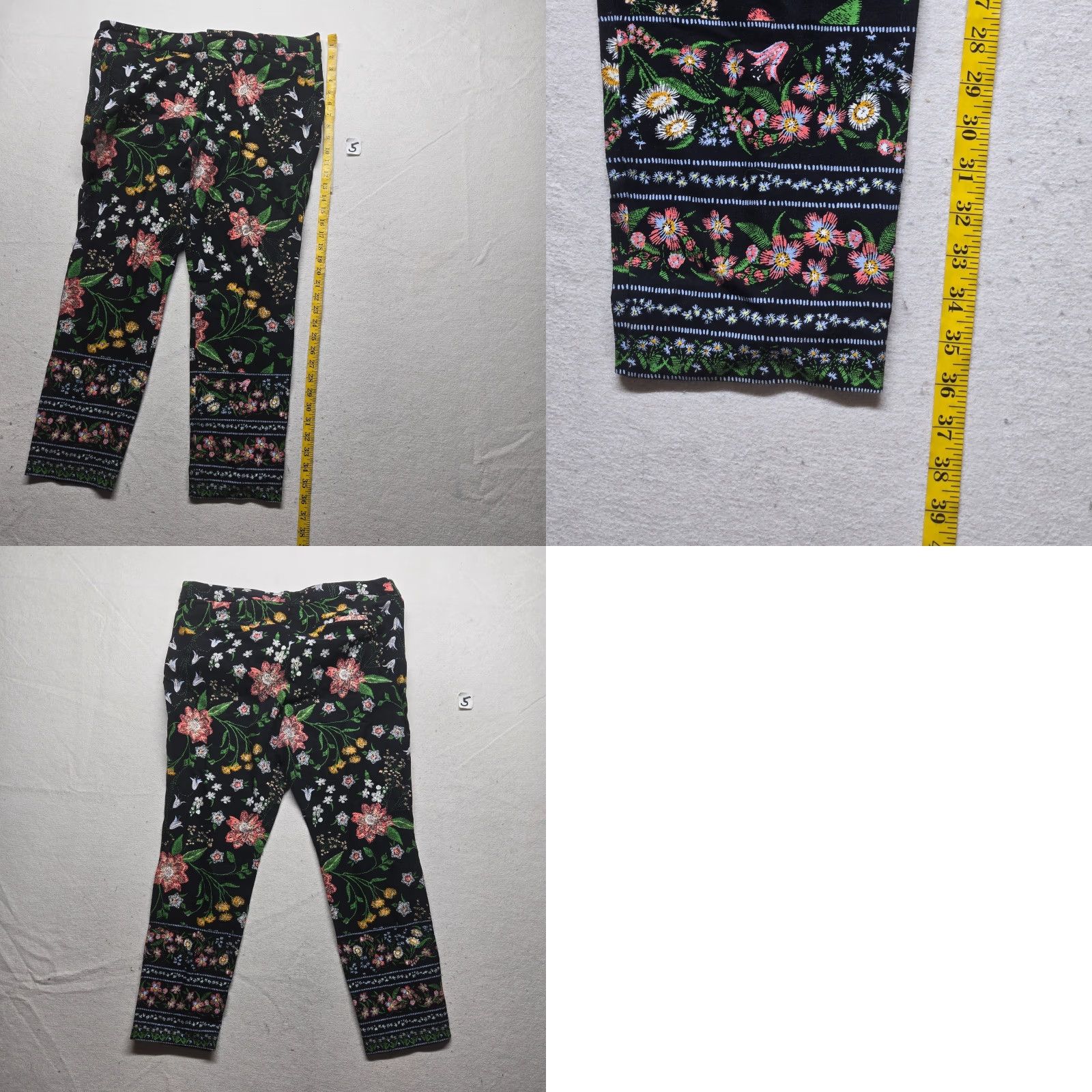 Old Navy Old Navy Floral Pants Women's 16 Mid Rise Skinny Ankle Casual Workwear Blue Size 38" / US 16 / IT 52 - 8 Thumbnail